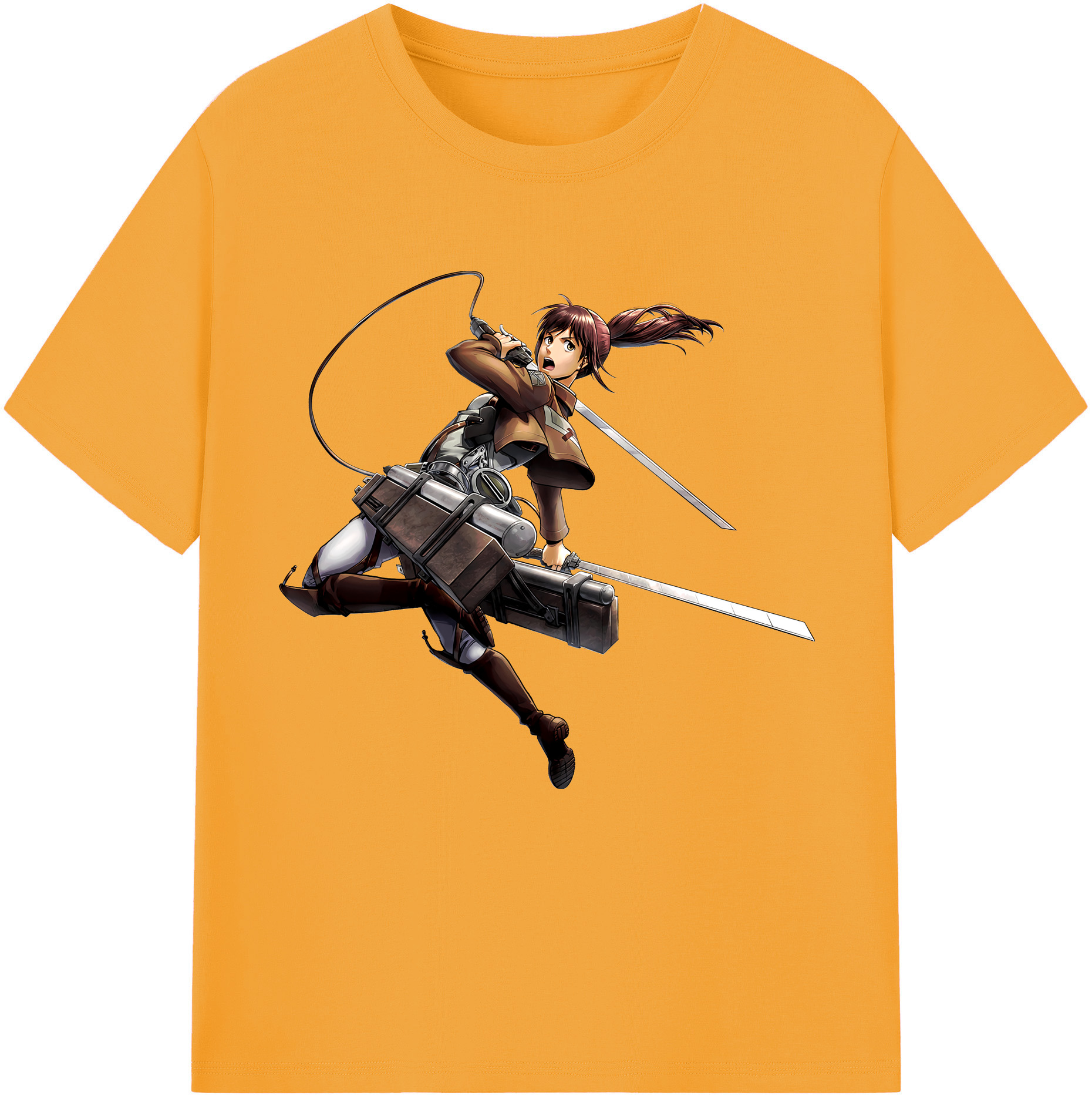 （画像用） 進撃の巨人 サシャ·ブラウス Attack on Titan Sasha Blaus レディースカジュアルプリントTシャツ（綿100％）