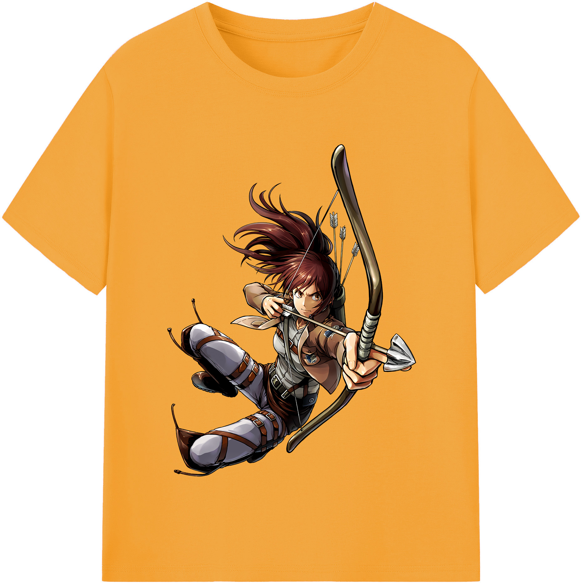 （画像用） 進撃の巨人 サシャ·ブラウス Attack on Titan Sasha Blaus レディースカジュアルプリントTシャツ（綿100％）