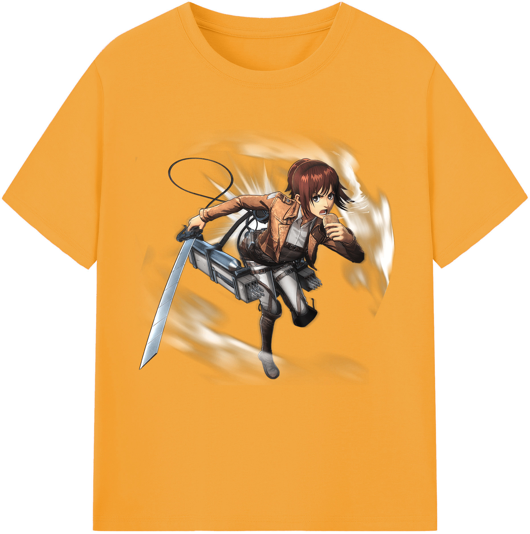 （画像用） 進撃の巨人 サシャ·ブラウス Attack on Titan Sasha Blaus レディースカジュアルプリントTシャツ（綿100％）
