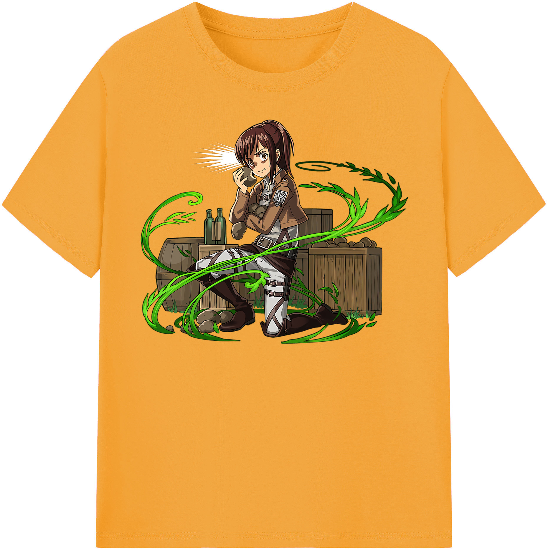 （画像用） 進撃の巨人 サシャ·ブラウス Attack on Titan Sasha Blaus レディースカジュアルプリントTシャツ（綿100％）