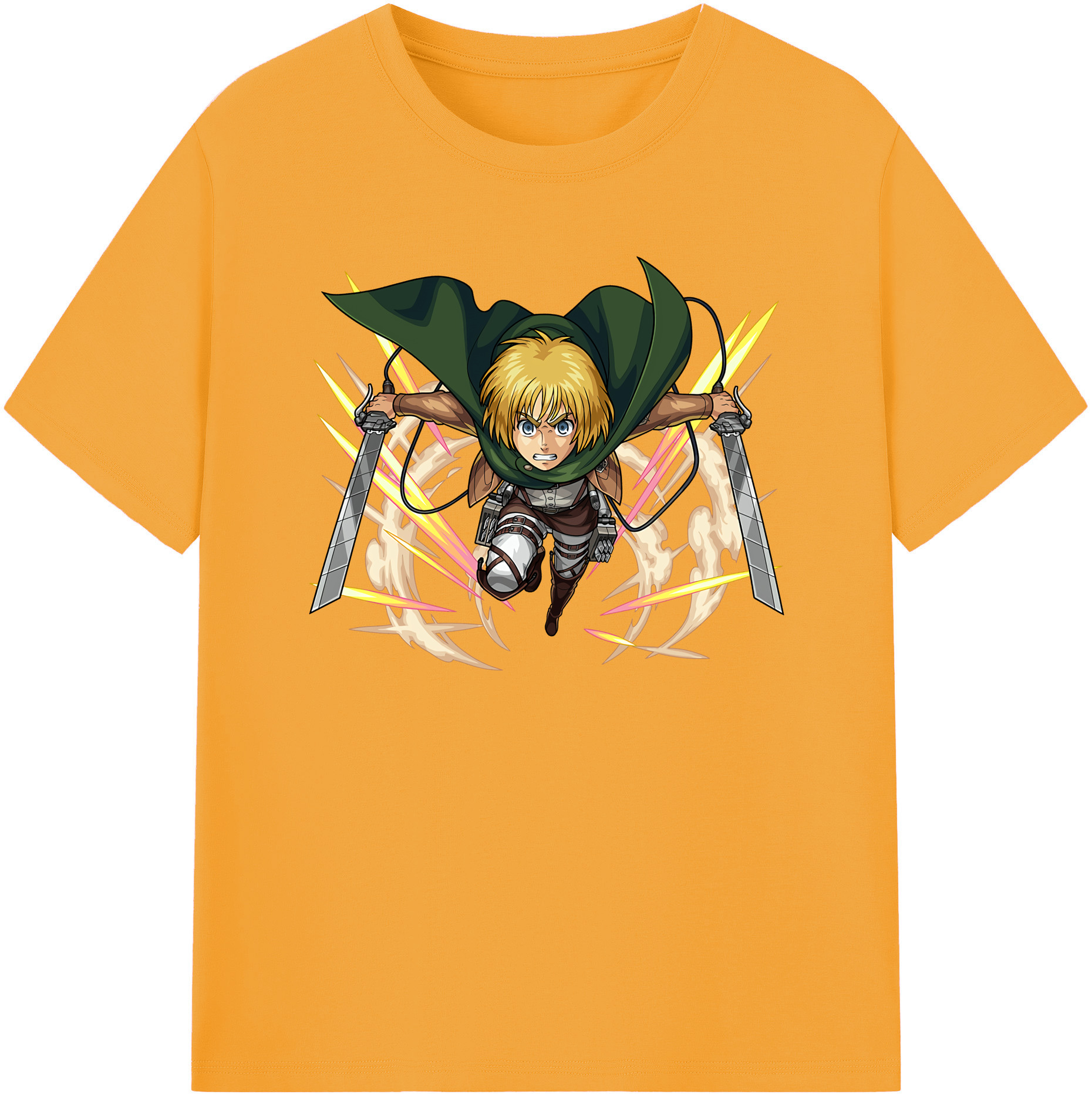 （画像用） 進撃の巨人 アルミン·アルレルト Attack on Titan Armin Arlert レディースカジュアルプリントTシャツ（綿100％）