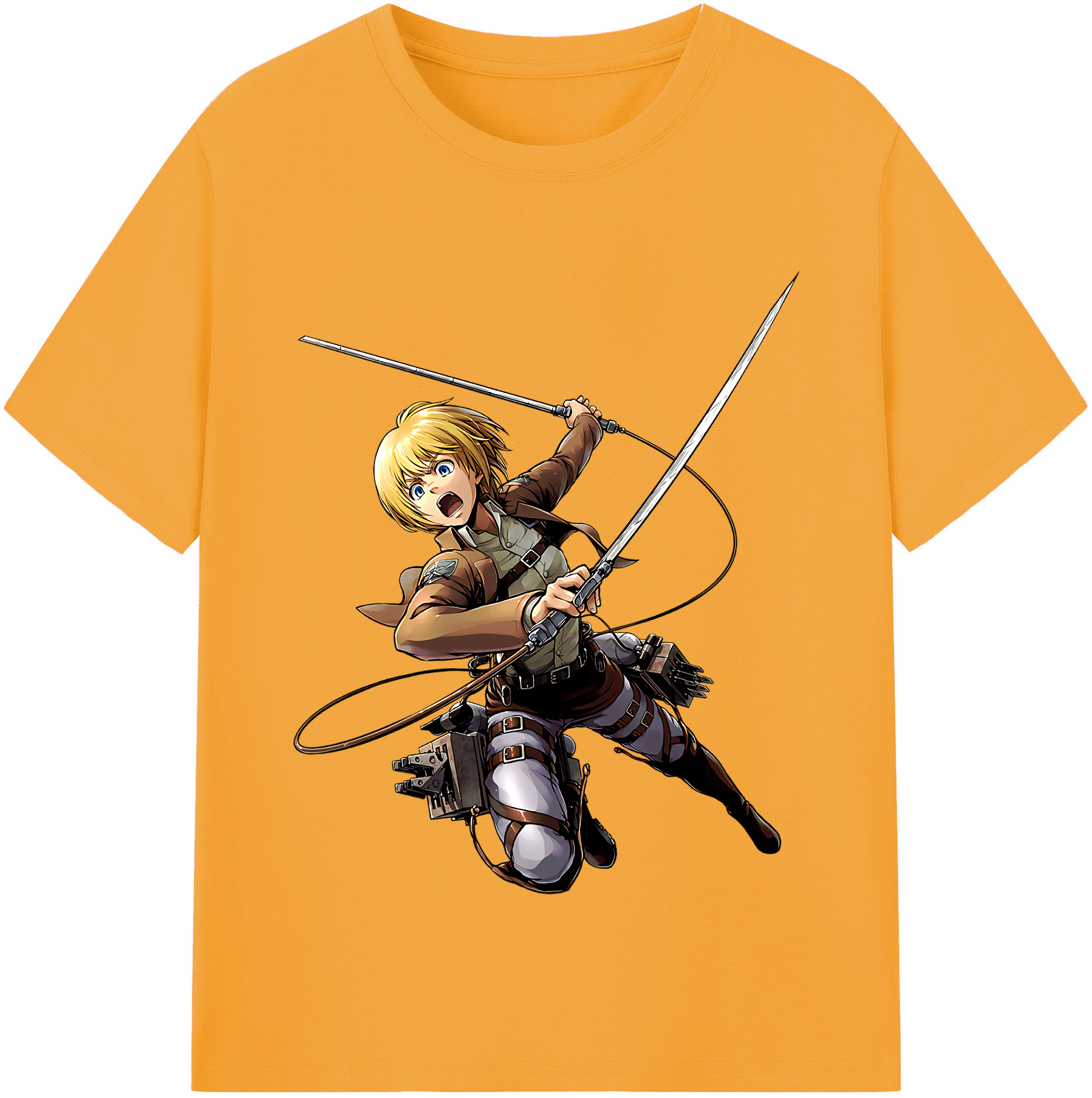 （画像用） 進撃の巨人 アルミン·アルレルト Attack on Titan Armin Arlert レディースカジュアルプリントTシャツ（綿100％）