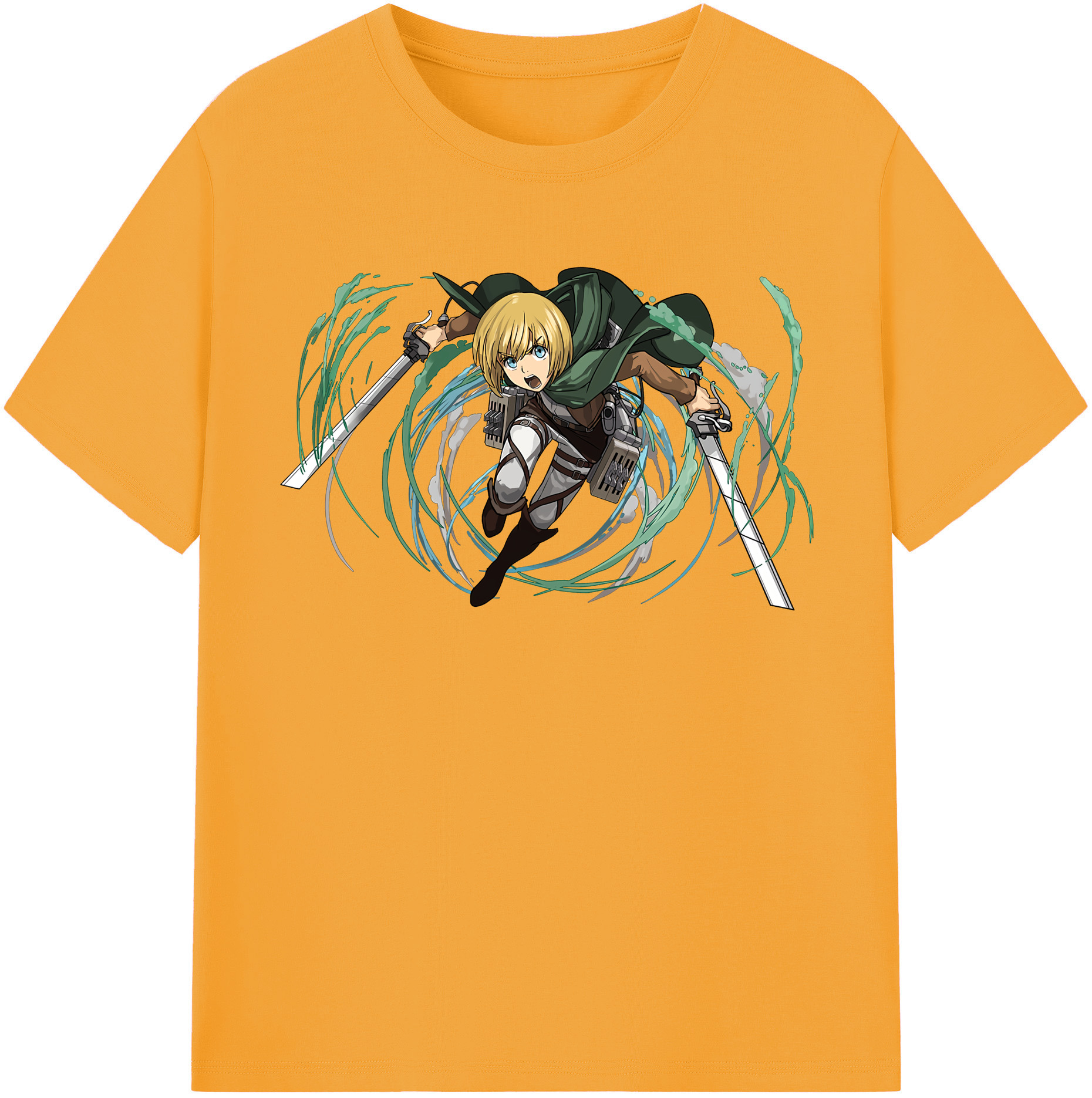 （画像用） 進撃の巨人 アルミン·アルレルト Attack on Titan Armin Arlert レディースカジュアルプリントTシャツ（綿100％）