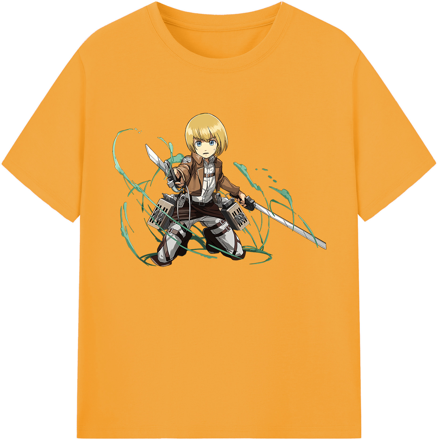 （画像用） 進撃の巨人 アルミン·アルレルト Attack on Titan Armin Arlert レディースカジュアルプリントTシャツ（綿100％）