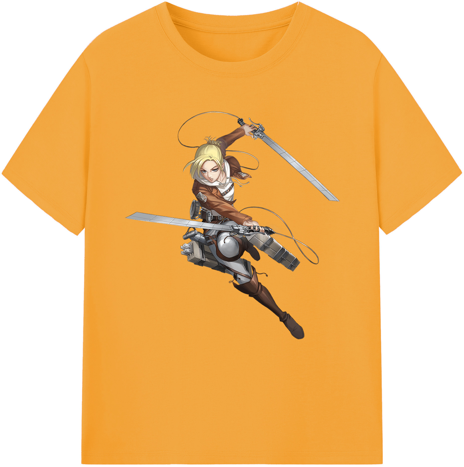 （画像用） 進撃の巨人 アニ・レオンハート Attack on Titan Annie Leonhart レディースカジュアルプリントTシャツ（綿100％）