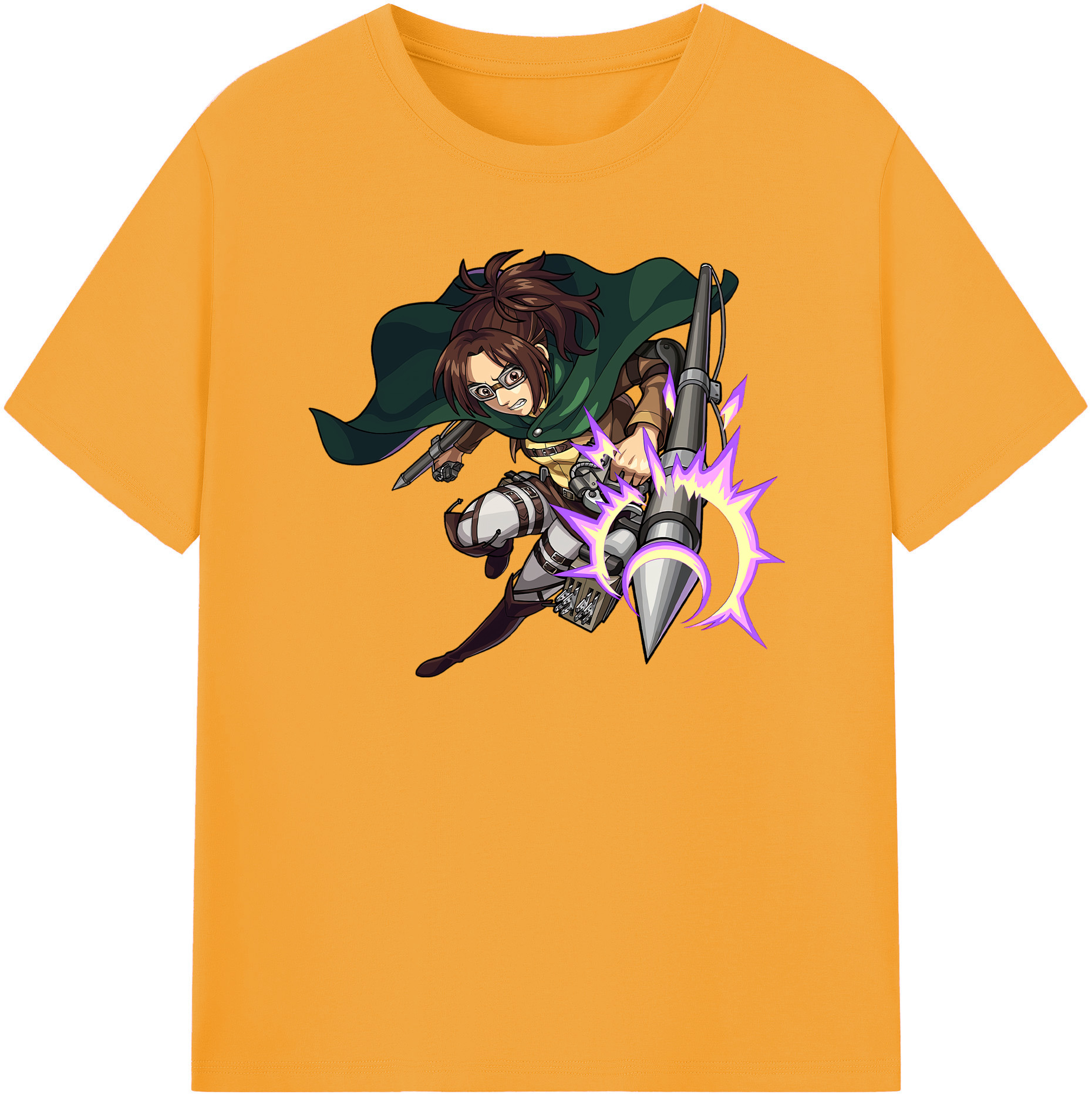 （画像用） 進撃の巨人 ハンジ·ゾエ Attack on Titan Hanji Zoe レディースカジュアルプリントTシャツ（綿100％）