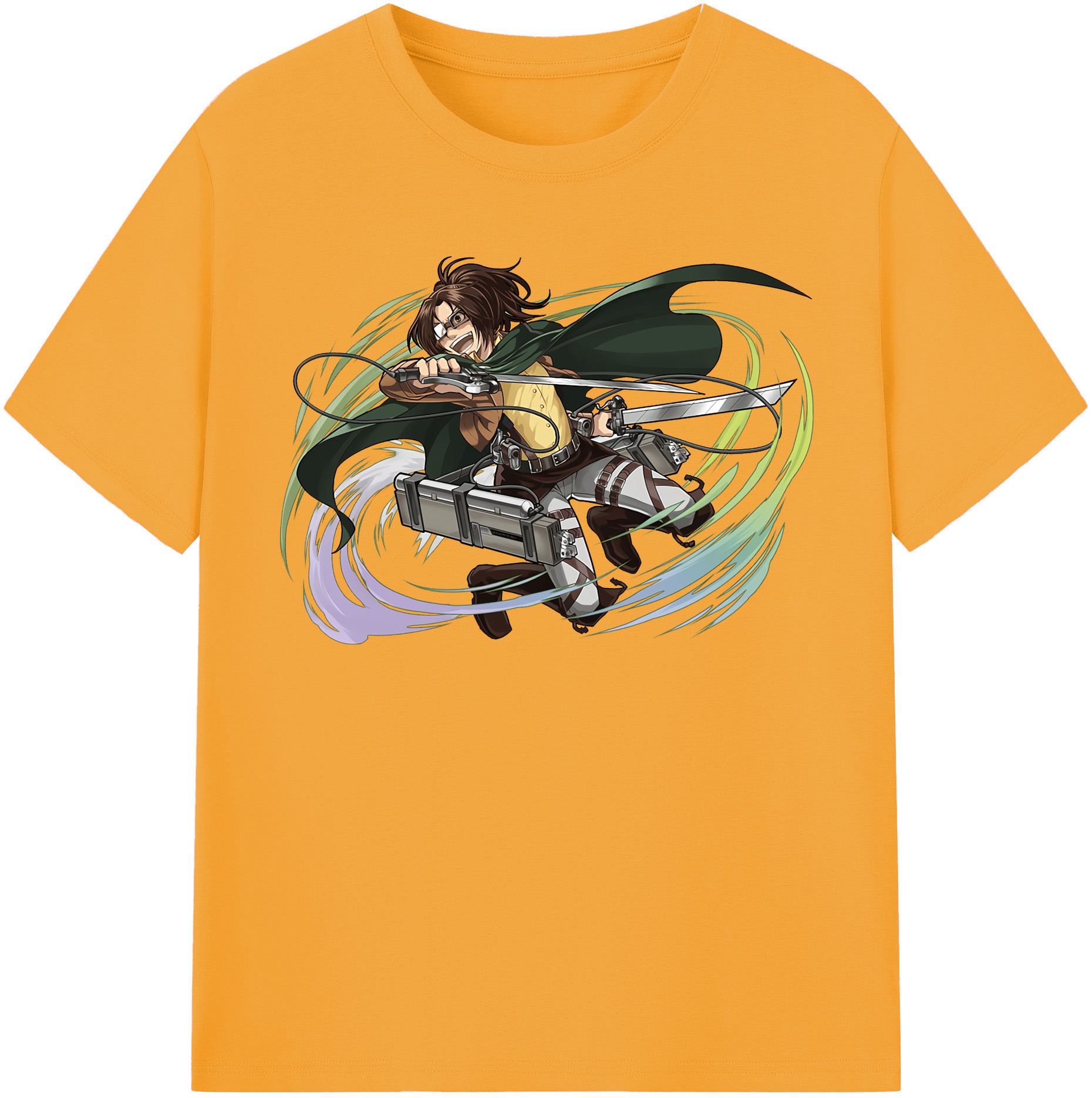 （画像用） 進撃の巨人 ハンジ·ゾエ Attack on Titan Hanji Zoe レディースカジュアルプリントTシャツ（綿100％）
