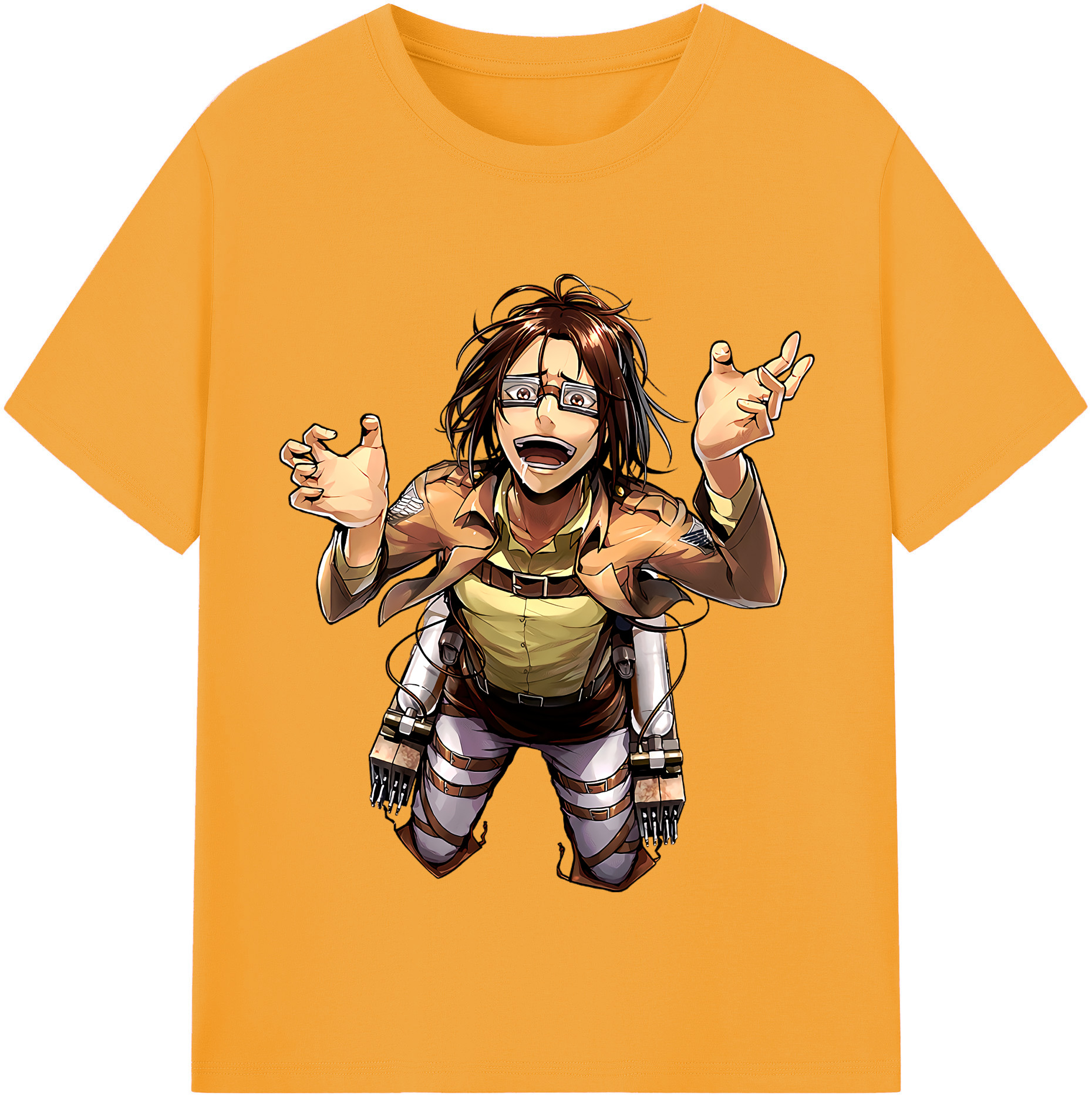 （画像用） 進撃の巨人 ハンジ·ゾエ Attack on Titan Hanji Zoe レディースカジュアルプリントTシャツ（綿100％）
