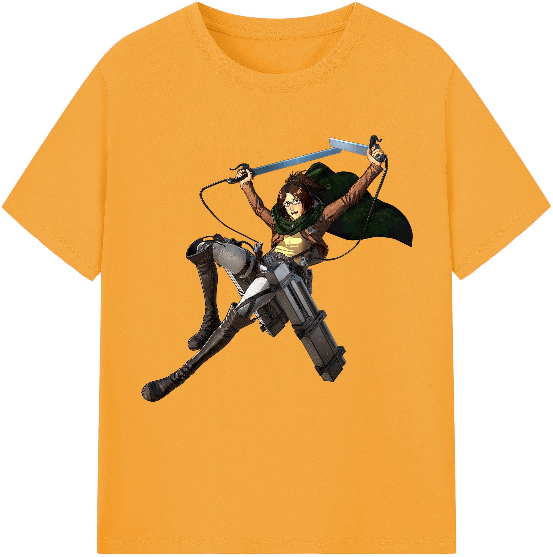 （画像用） 進撃の巨人 ハンジ·ゾエ Attack on Titan Hanji Zoe レディースカジュアルプリントTシャツ（綿100％）