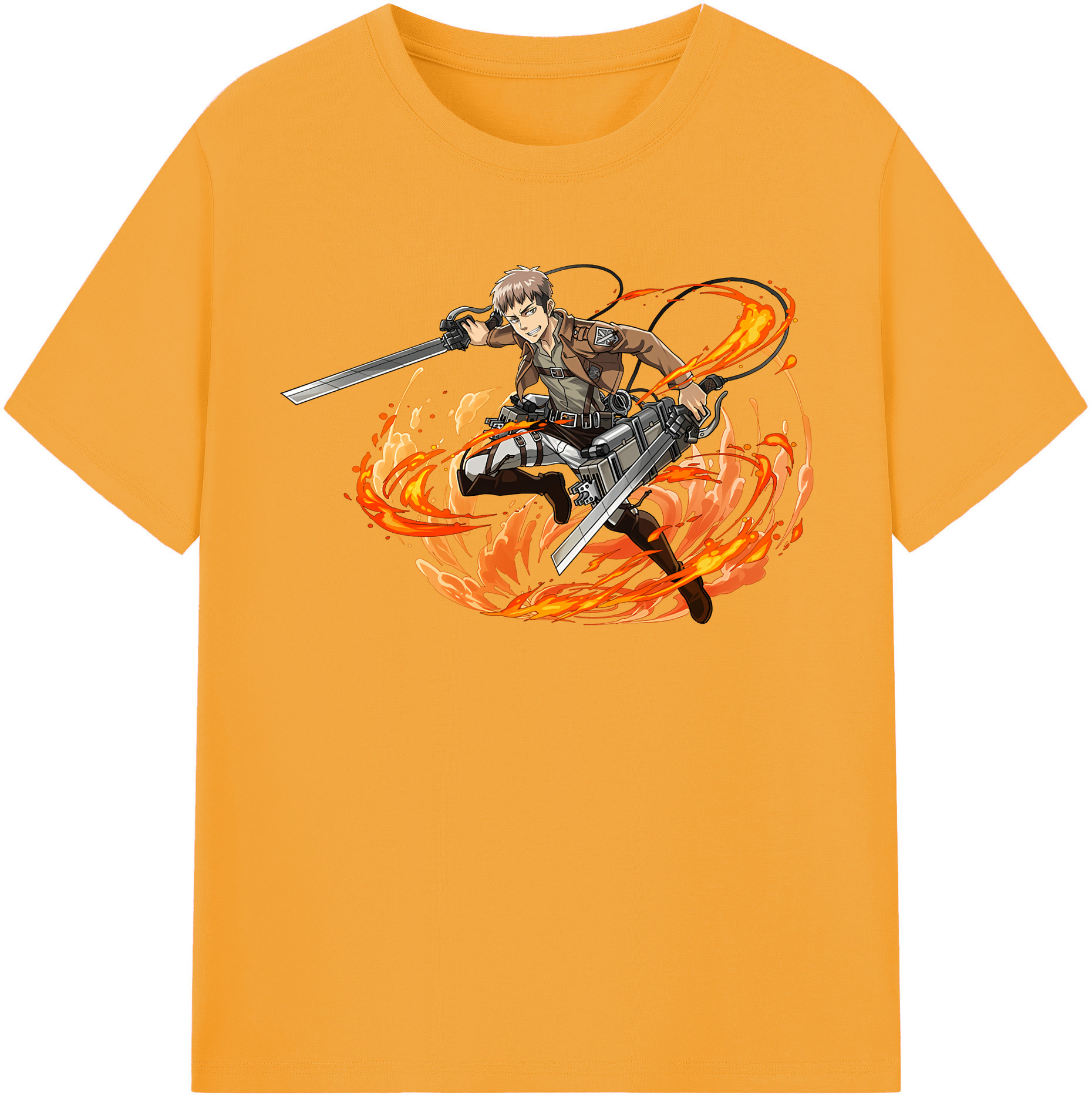 （画像用） 進撃の巨人 ジャン・キルシュタイン Attack on Titan Jean Kirstein レディースカジュアルプリントTシャツ（綿100％）