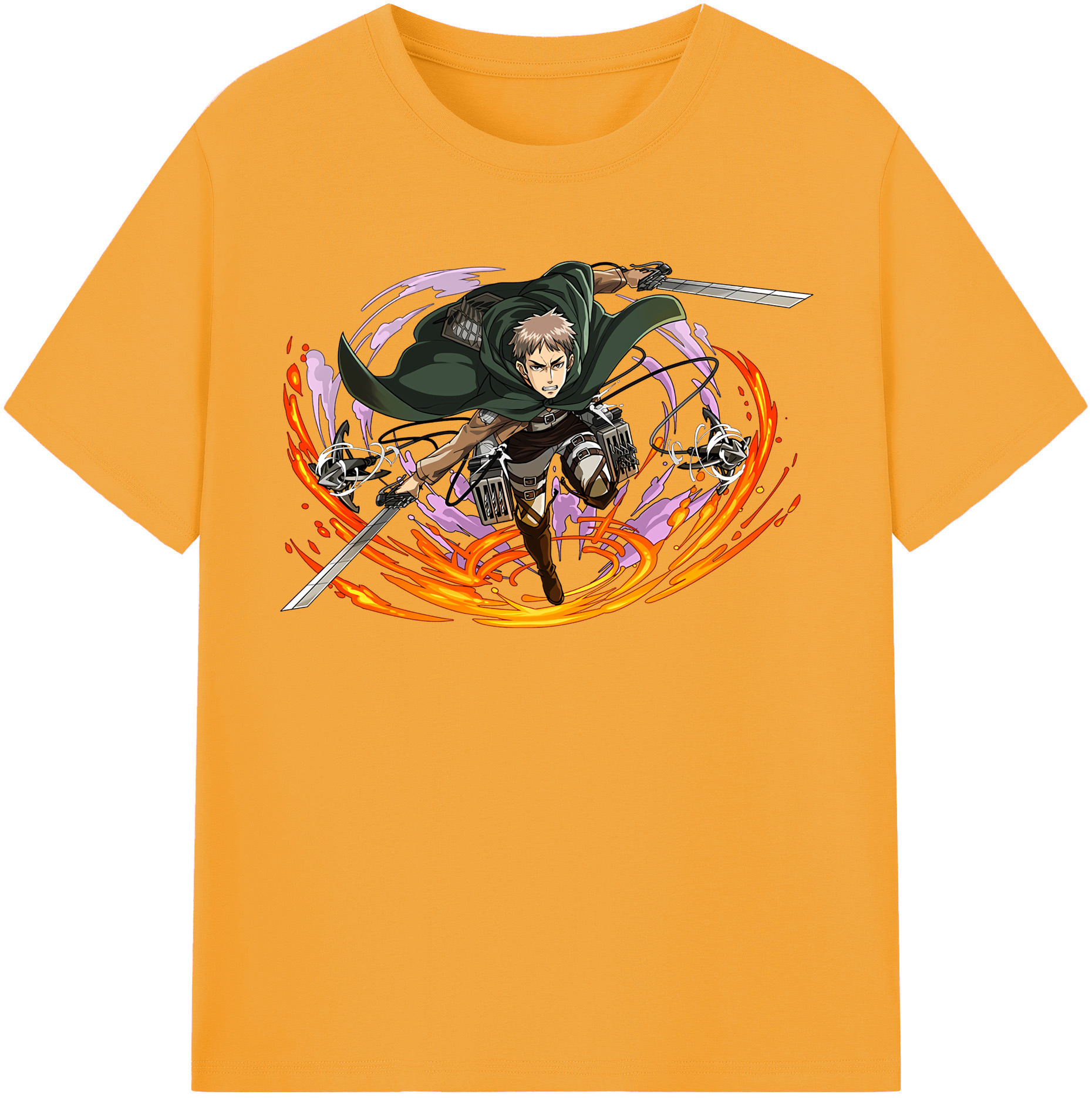 （画像用） 進撃の巨人 ジャン・キルシュタイン Attack on Titan Jean Kirstein レディースカジュアルプリントTシャツ（綿100％）