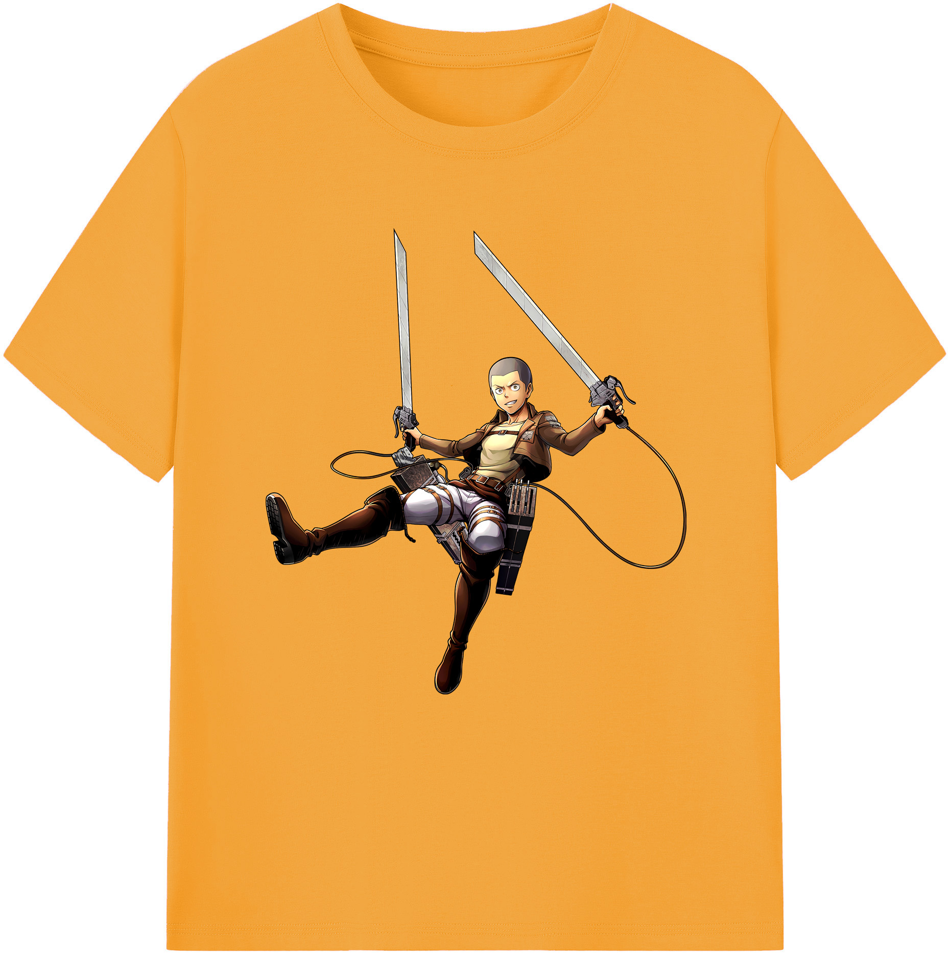 （画像用） 進撃の巨人 コニー·スプリンガー Attack on Titan Connie Springer レディースカジュアルプリントTシャツ（綿100％）