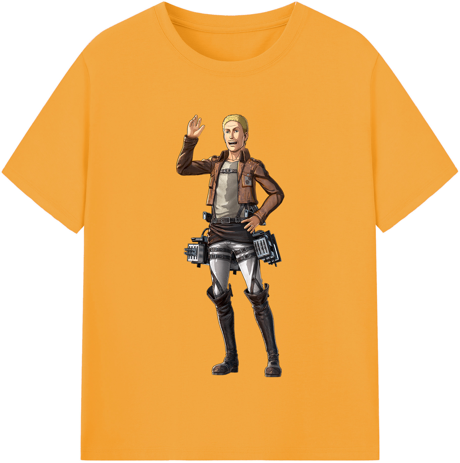 （画像用） 進撃の巨人 ハンネス Attack on Titan Hannes レディースカジュアルプリントTシャツ（綿100％）
