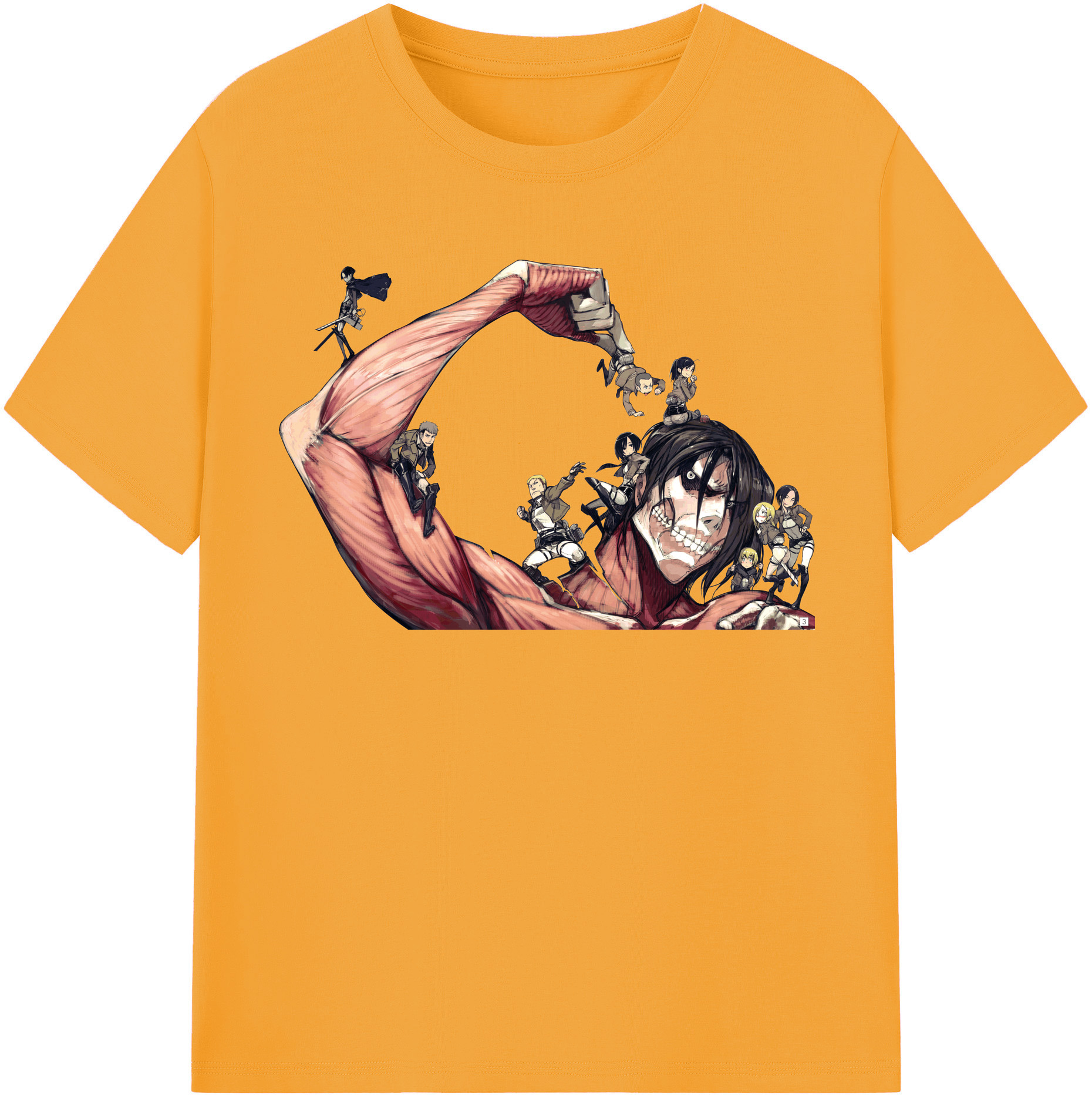 （画像用） 進撃の巨人 Attack on Titan レディースカジュアルプリントTシャツ（綿100％）