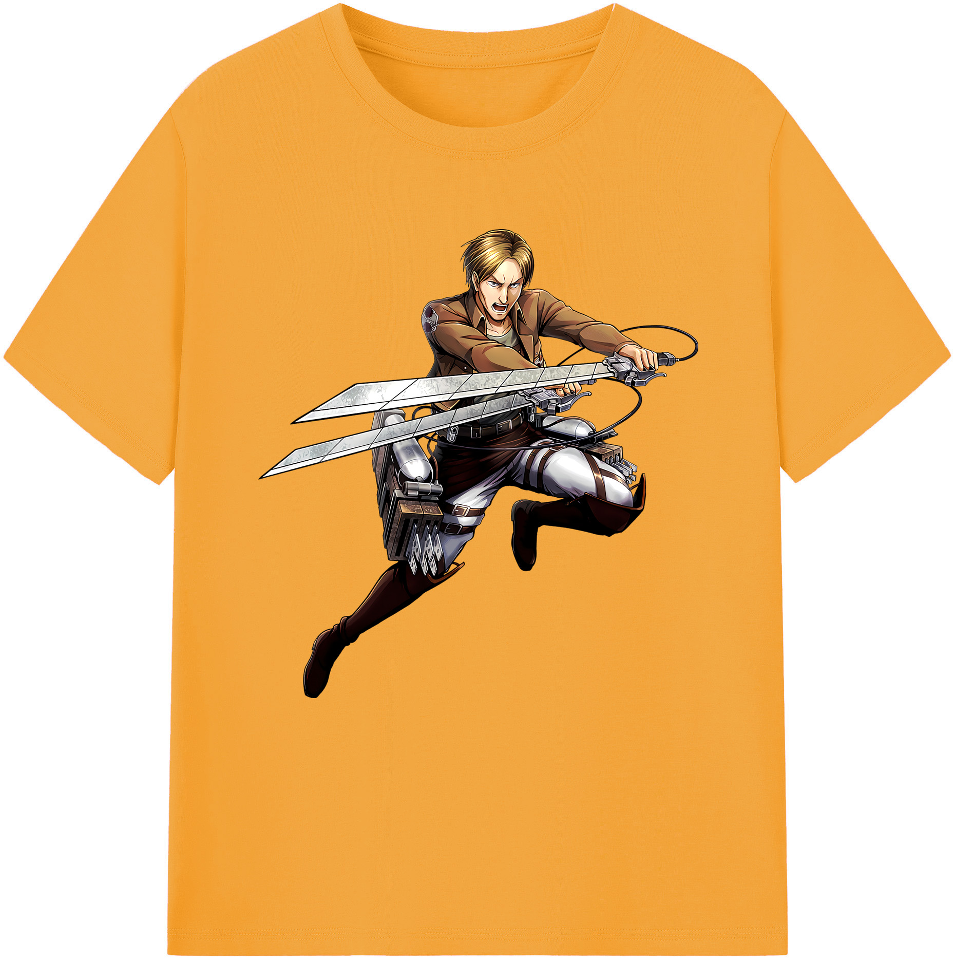 （画像用） 進撃の巨人 Attack on Titan レディースカジュアルプリントTシャツ（綿100％）