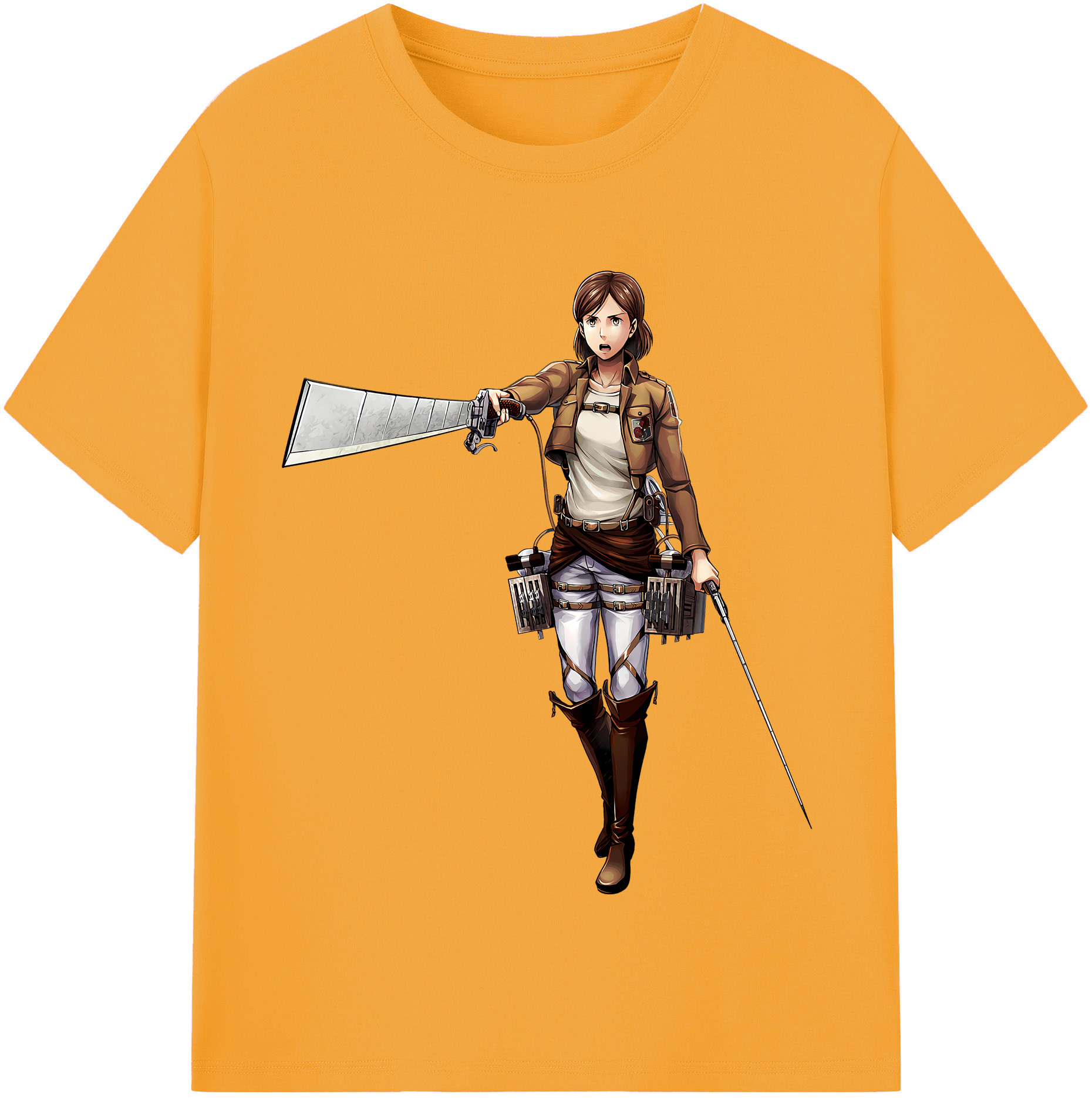 （画像用） 進撃の巨人 Attack on Titan レディースカジュアルプリントTシャツ（綿100％）