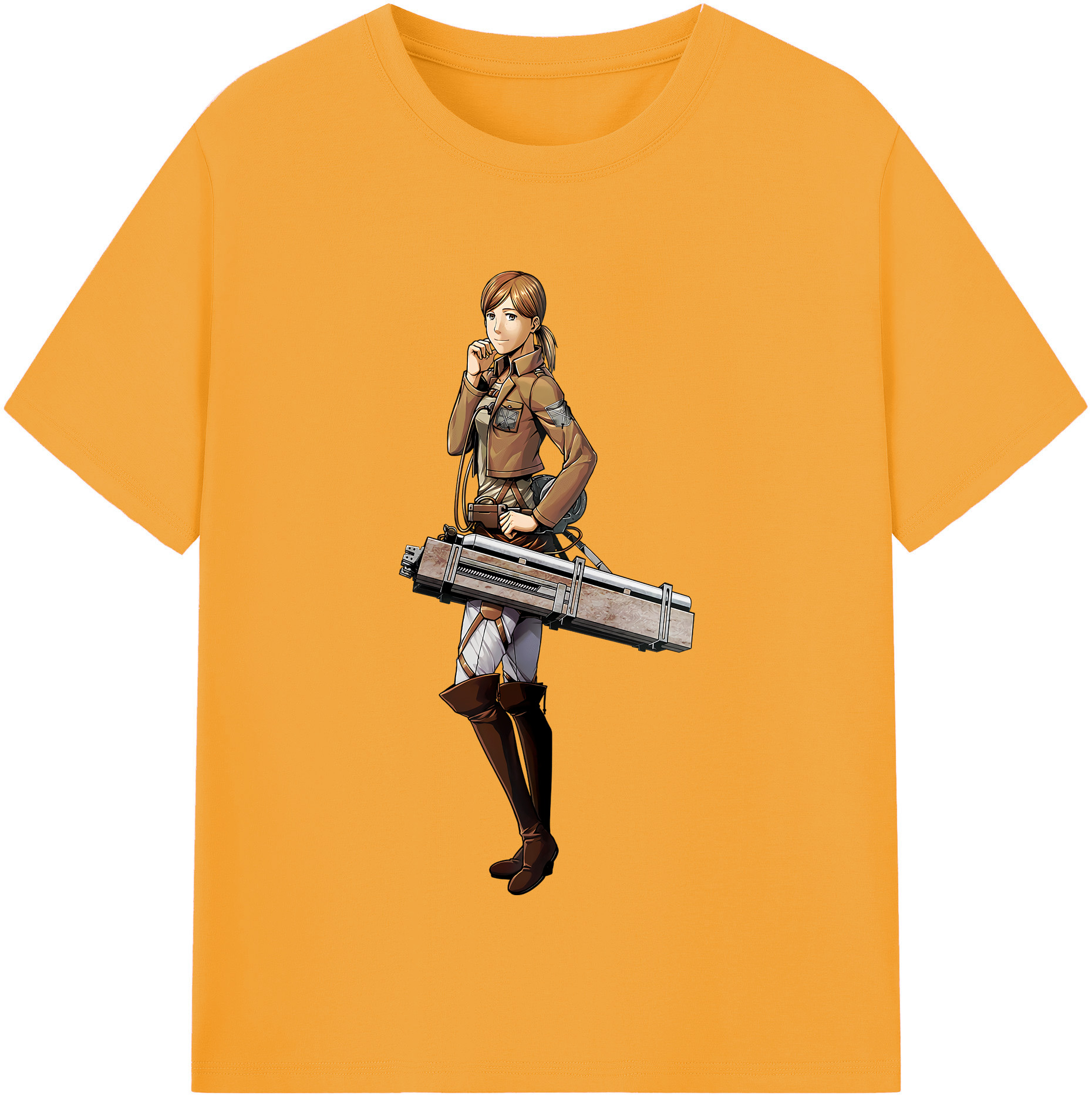 （画像用） 進撃の巨人 Attack on Titan レディースカジュアルプリントTシャツ（綿100％）
