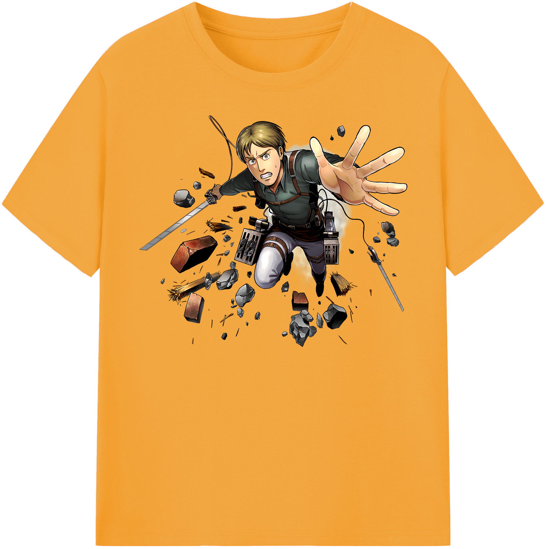 （画像用） 進撃の巨人 Attack on Titan レディースカジュアルプリントTシャツ（綿100％）