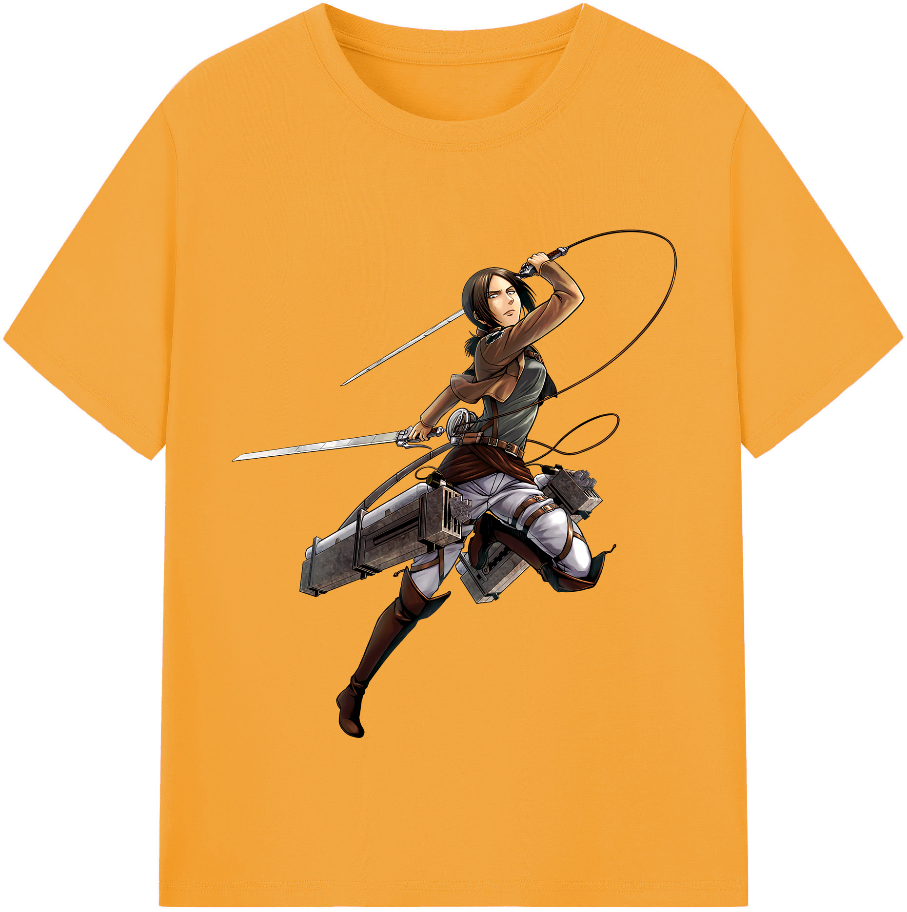 （画像用） 進撃の巨人 Attack on Titan レディースカジュアルプリントTシャツ（綿100％）