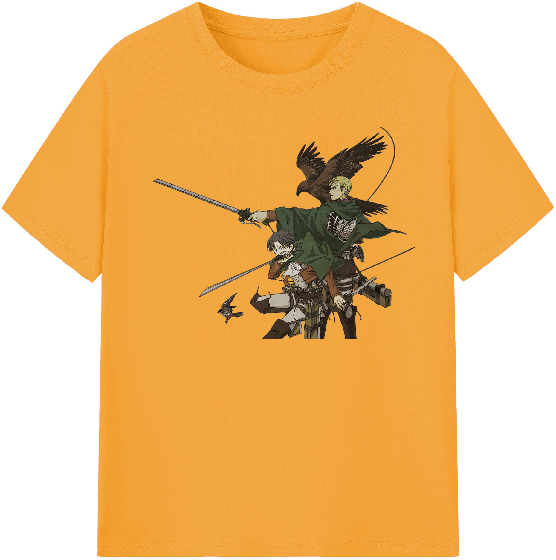 （画像用） 進撃の巨人 Attack on Titan レディースカジュアルプリントTシャツ（綿100％）