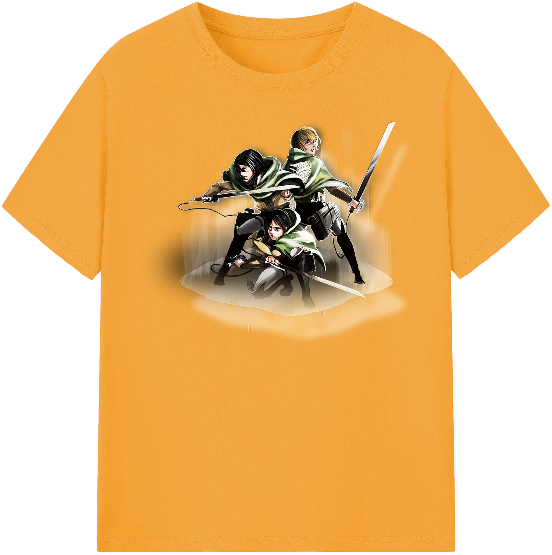 （画像用） 進撃の巨人 Attack on Titan レディースカジュアルプリントTシャツ（綿100％）