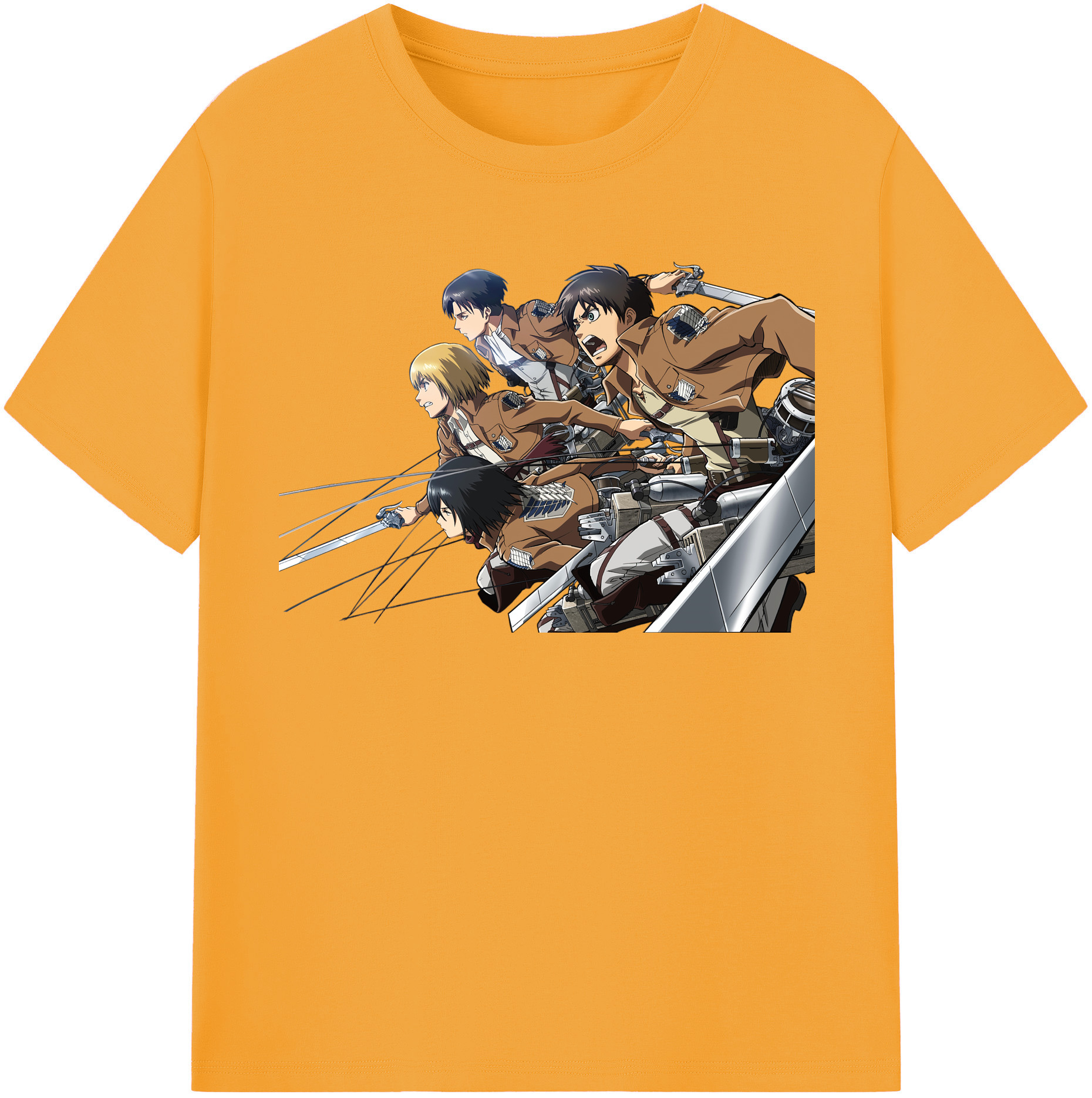 （画像用） 進撃の巨人 Attack on Titan レディースカジュアルプリントTシャツ（綿100％）