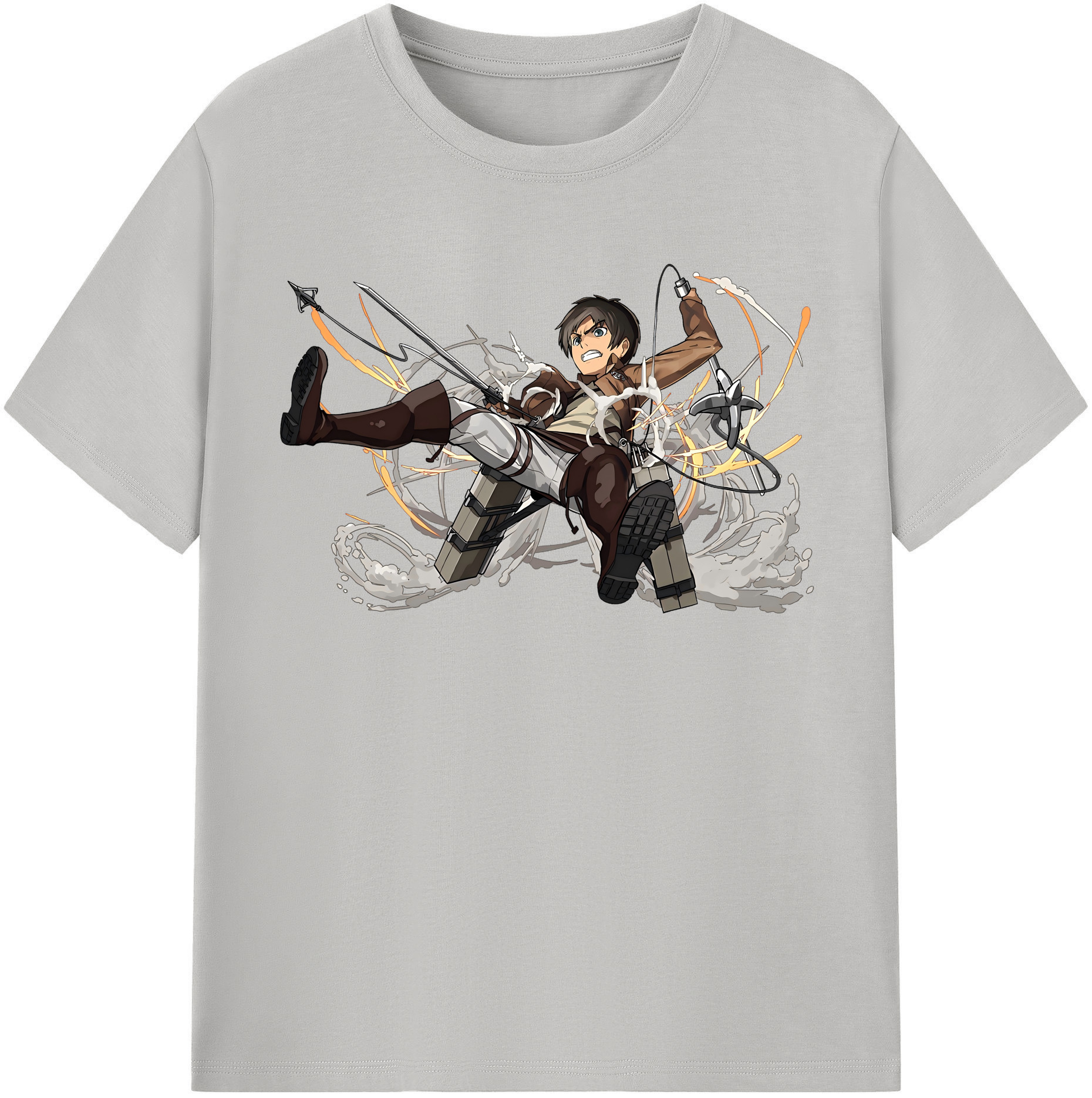 （画像用） 進撃の巨人 エレン･イェーガー Attack on Titan Eren Jäger レディースカジュアルプリントTシャツ（綿100％）