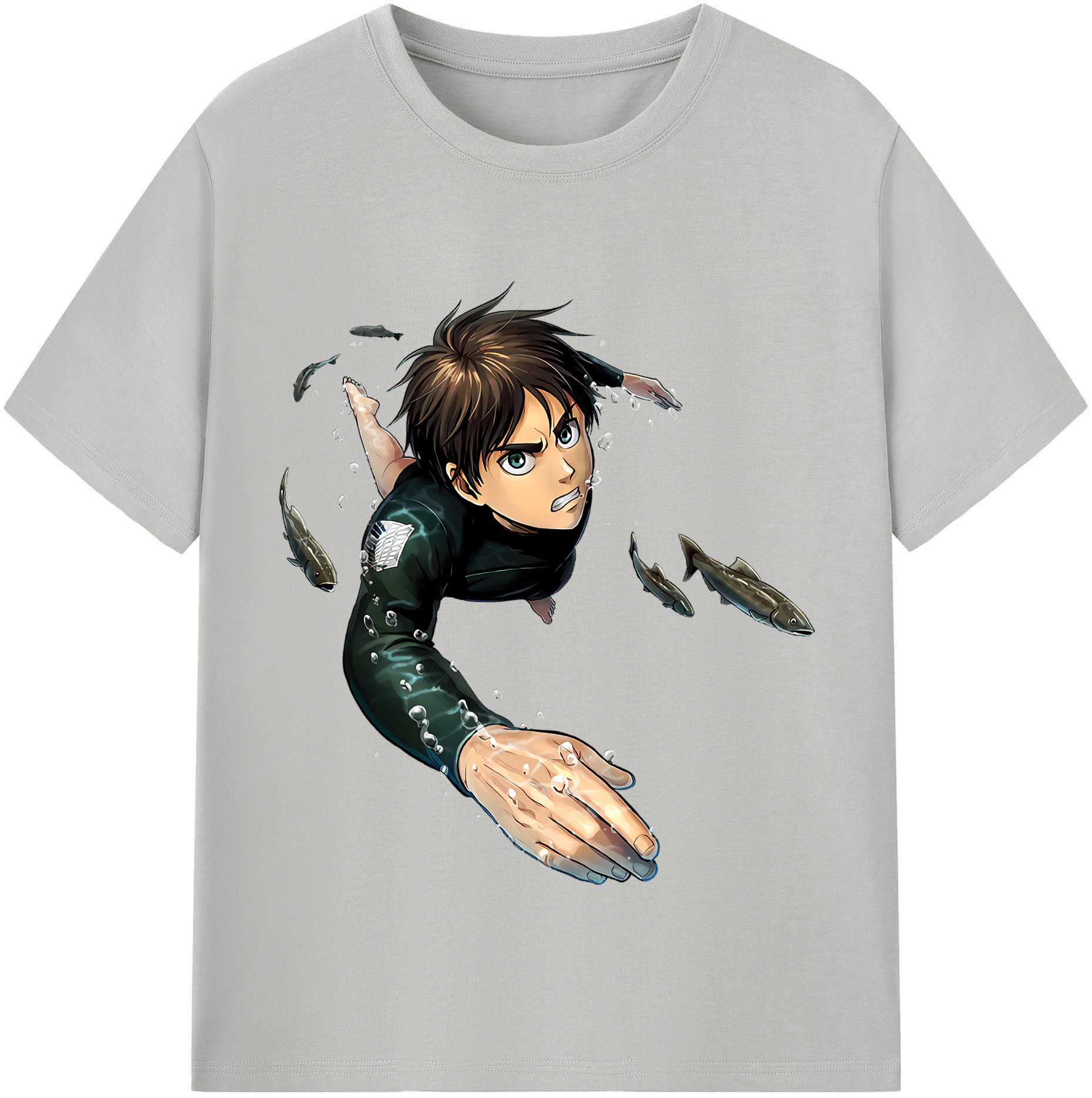 （画像用） 進撃の巨人 エレン･イェーガー Attack on Titan Eren Jäger レディースカジュアルプリントTシャツ（綿100％）