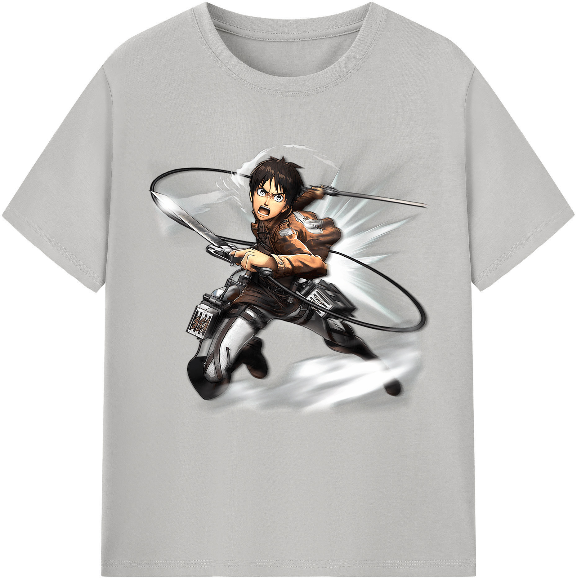 （画像用） 進撃の巨人 エレン･イェーガー Attack on Titan Eren Jäger レディースカジュアルプリントTシャツ（綿100％）