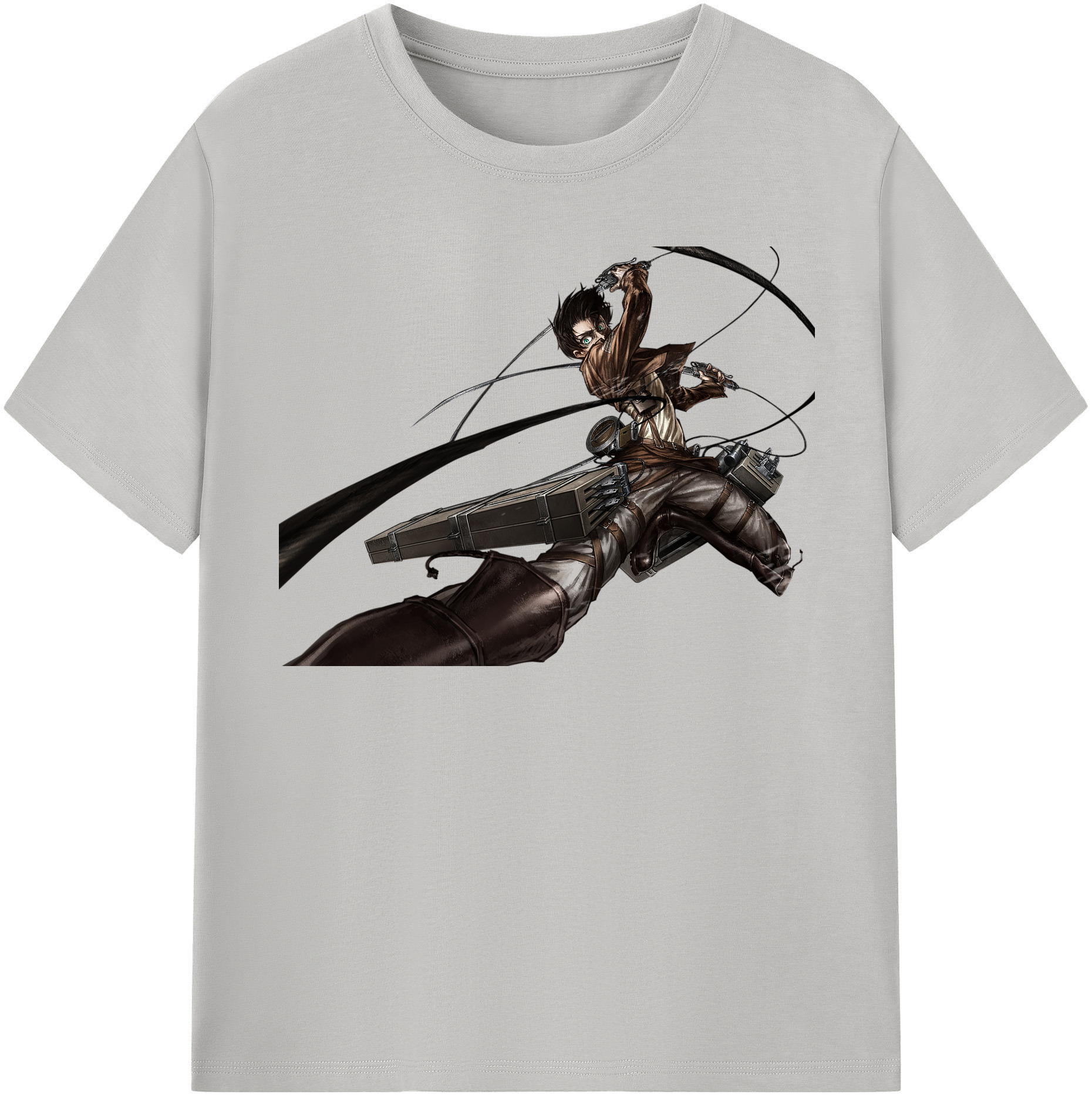 （画像用） 進撃の巨人 エレン･イェーガー Attack on Titan Eren Jäger レディースカジュアルプリントTシャツ（綿100％）