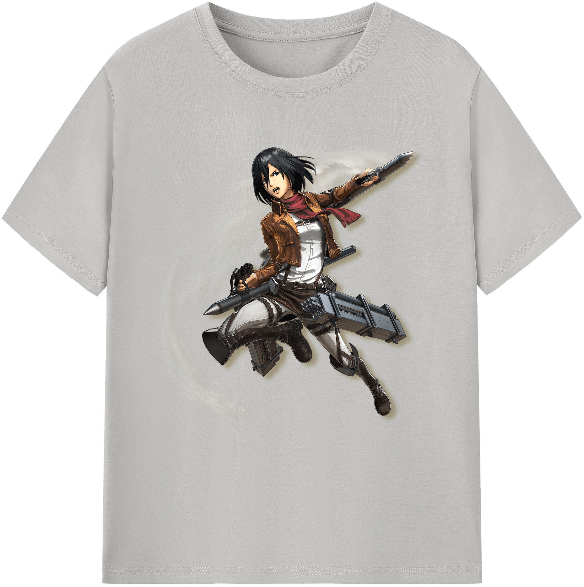 （画像用） 進撃の巨人 ミカサ·アッカーマン Attack on Titan Mikasa Ackerman レディースカジュアルプリントTシャツ（綿100％）