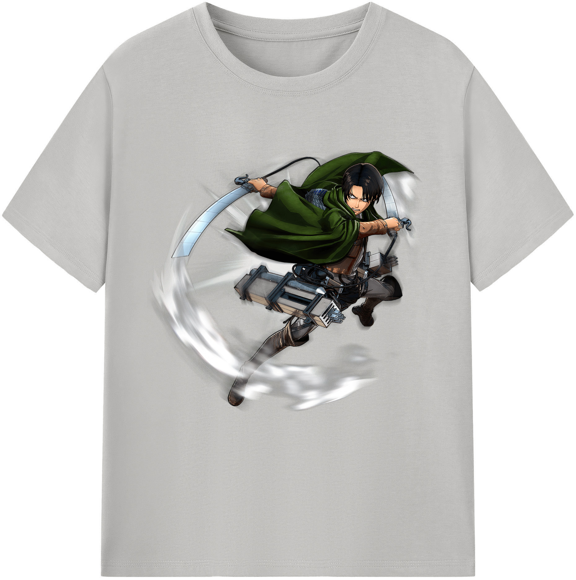 （画像用） 進撃の巨人 リヴァイ·アッカーマン Attack on Titan Levi Ackerman レディースカジュアルプリントTシャツ（綿100％）