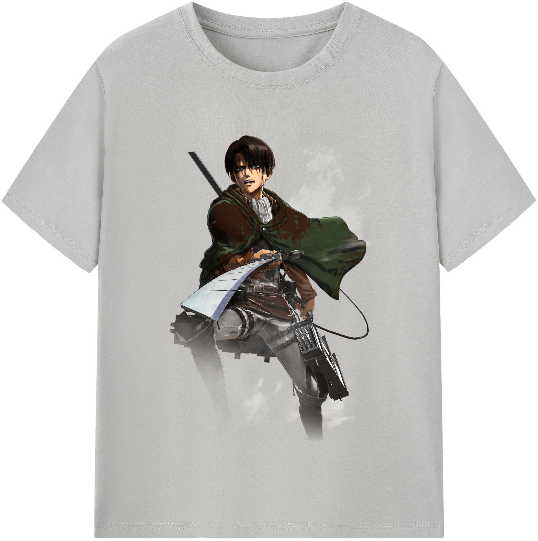 （画像用） 進撃の巨人 リヴァイ·アッカーマン Attack on Titan Levi Ackerman レディースカジュアルプリントTシャツ（綿100％）