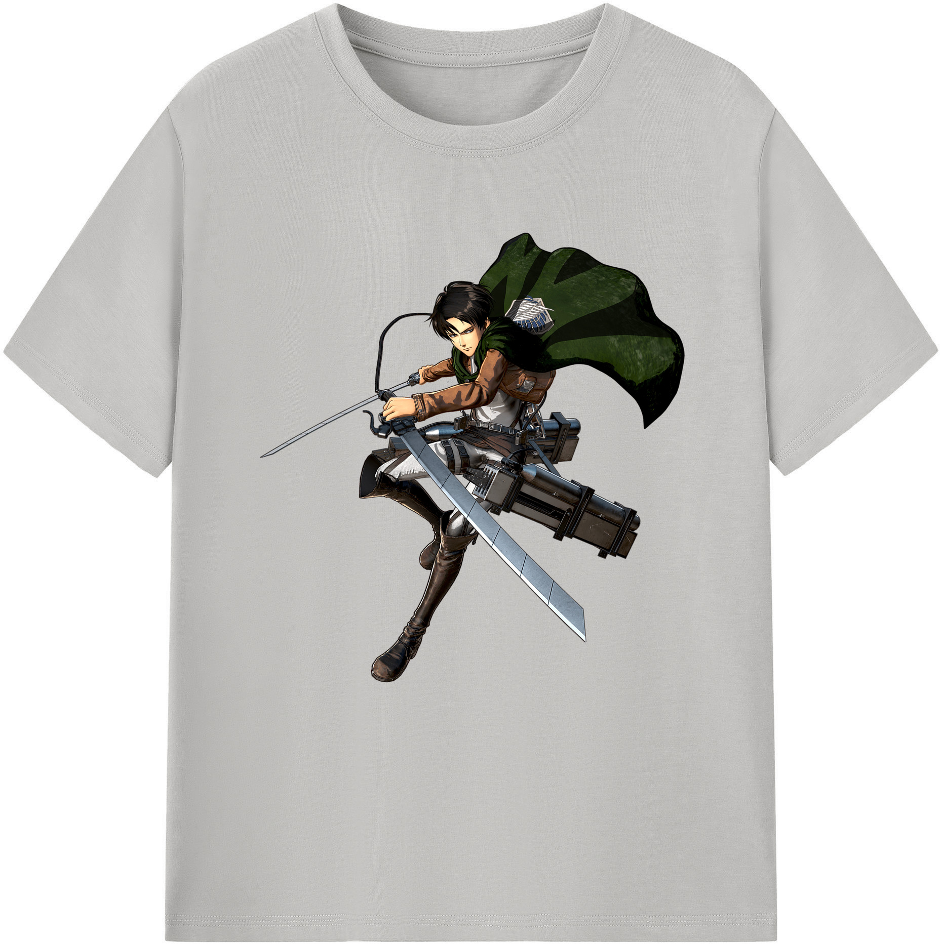 （画像用） 進撃の巨人 リヴァイ·アッカーマン Attack on Titan Levi Ackerman レディースカジュアルプリントTシャツ（綿100％）