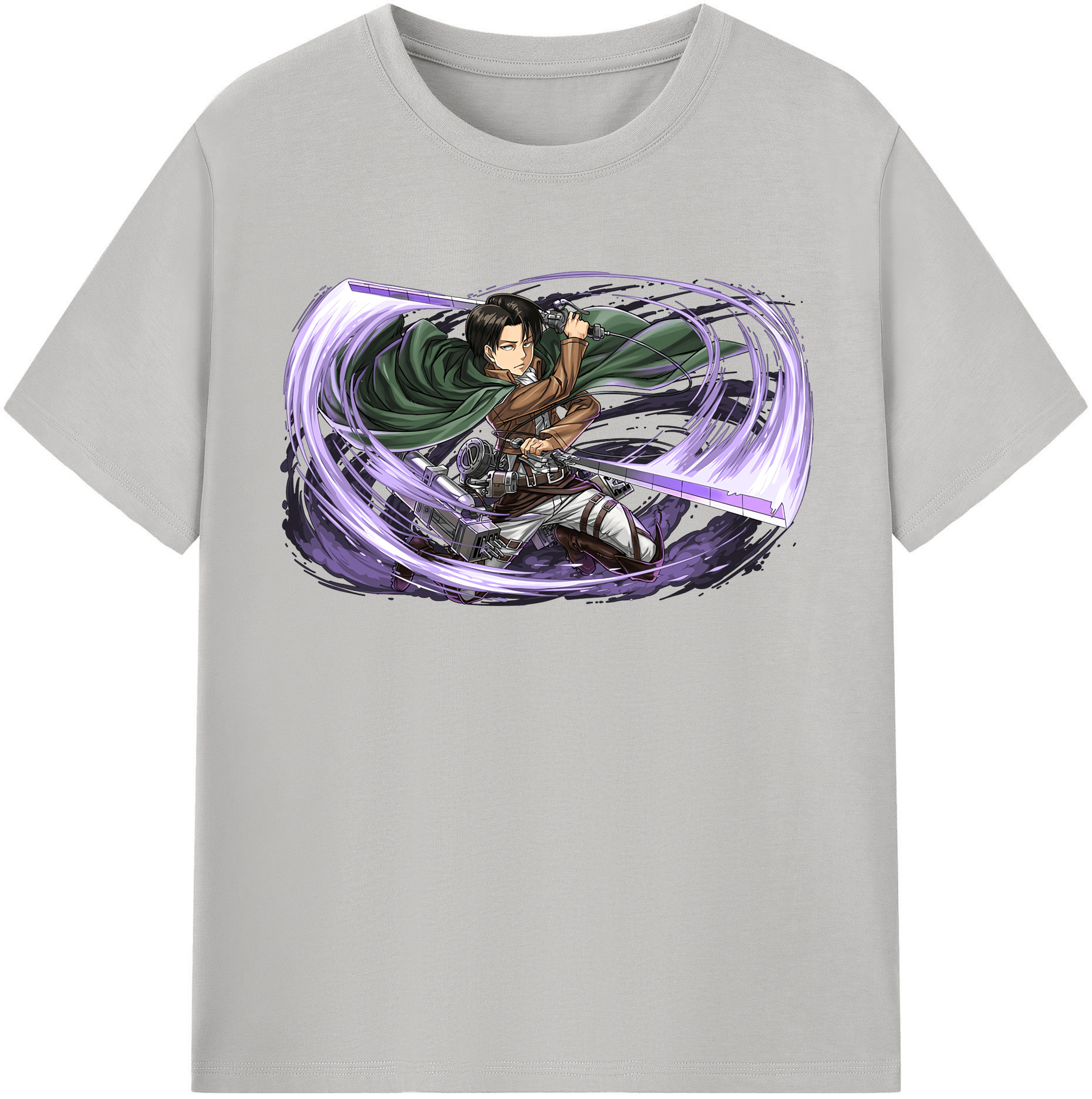 （画像用） 進撃の巨人 リヴァイ·アッカーマン Attack on Titan Levi Ackerman レディースカジュアルプリントTシャツ（綿100％）