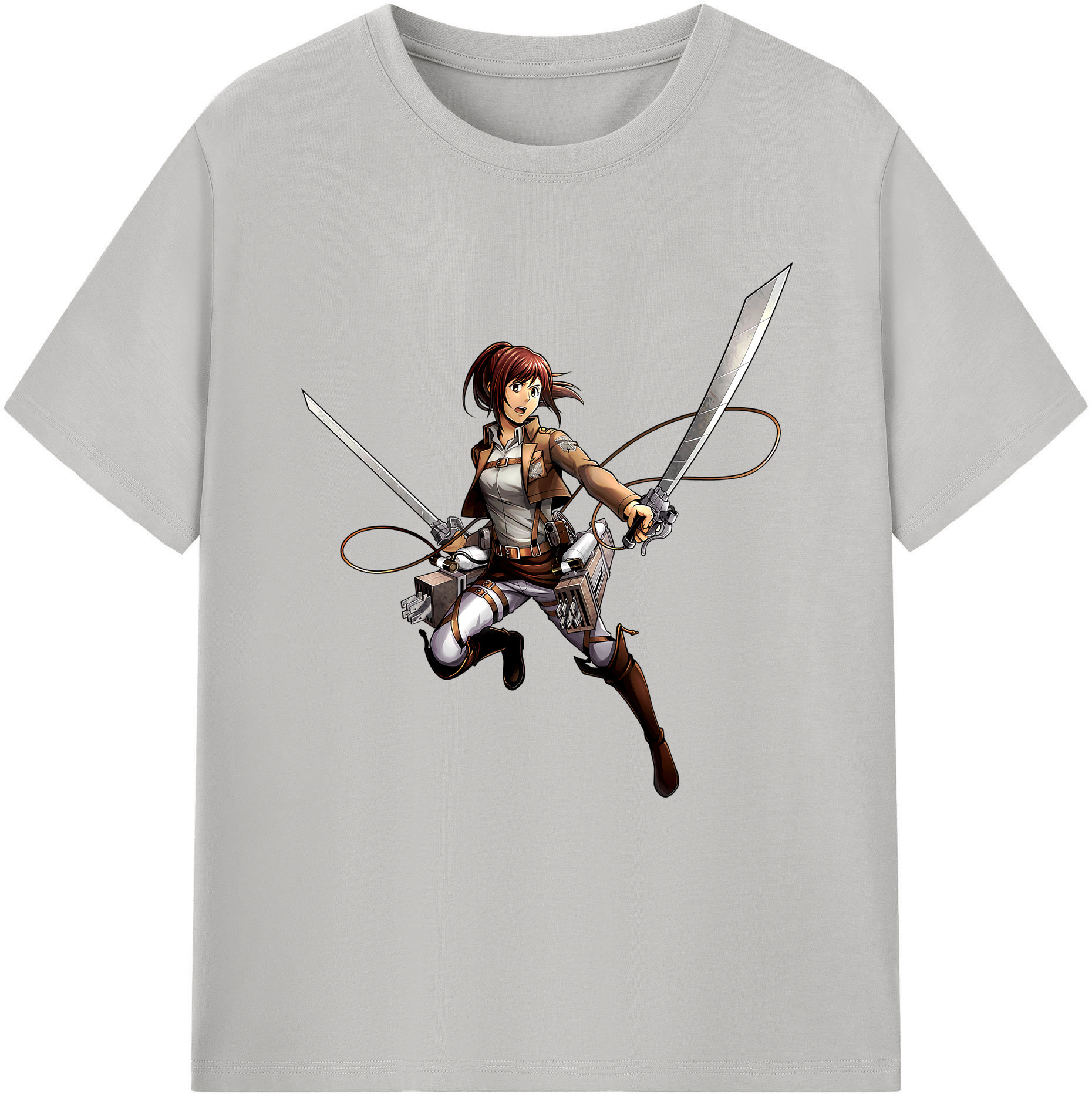 （画像用） 進撃の巨人 サシャ·ブラウス Attack on Titan Sasha Blaus レディースカジュアルプリントTシャツ（綿100％）