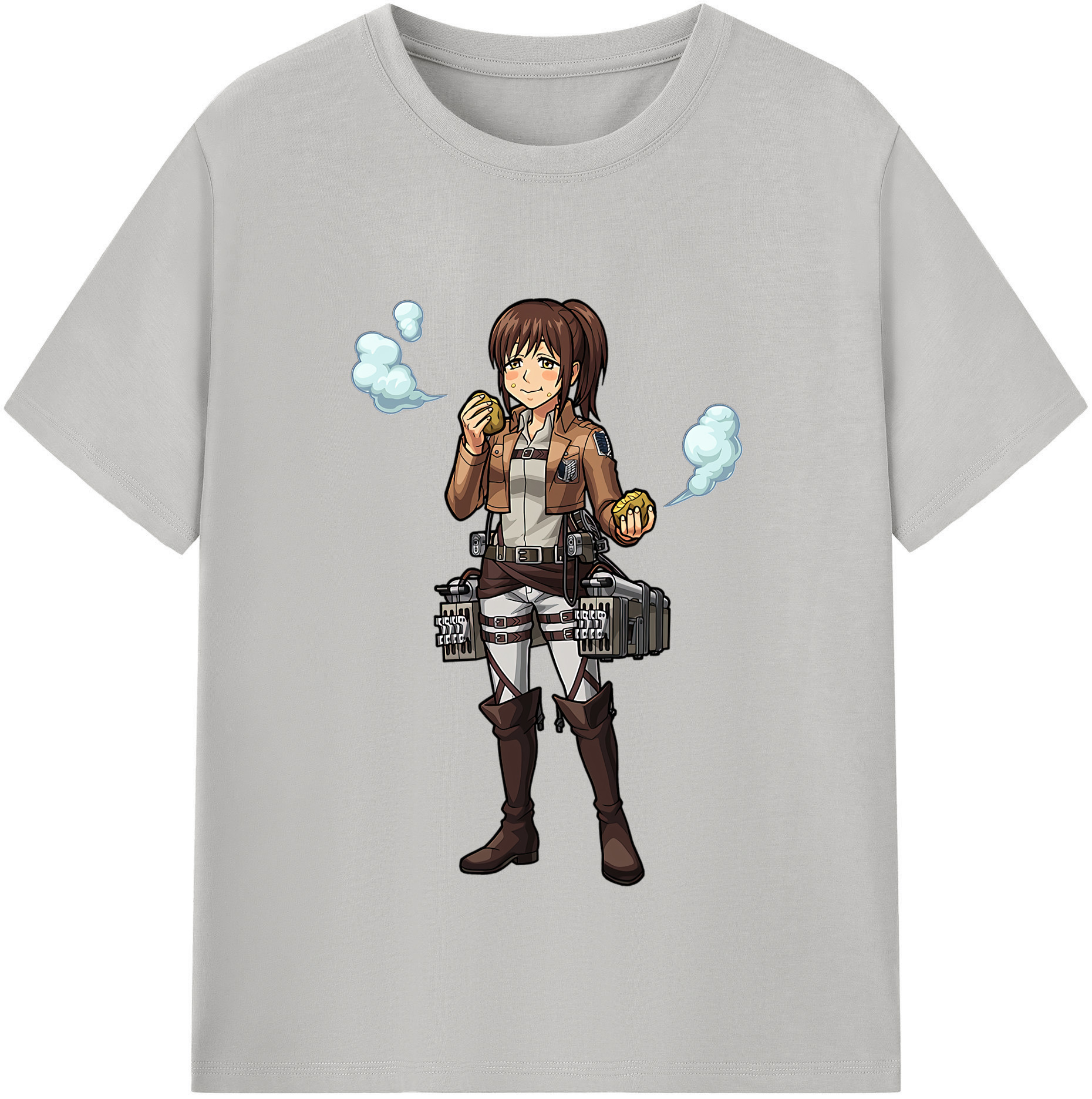 （画像用） 進撃の巨人 サシャ·ブラウス Attack on Titan Sasha Blaus レディースカジュアルプリントTシャツ（綿100％）