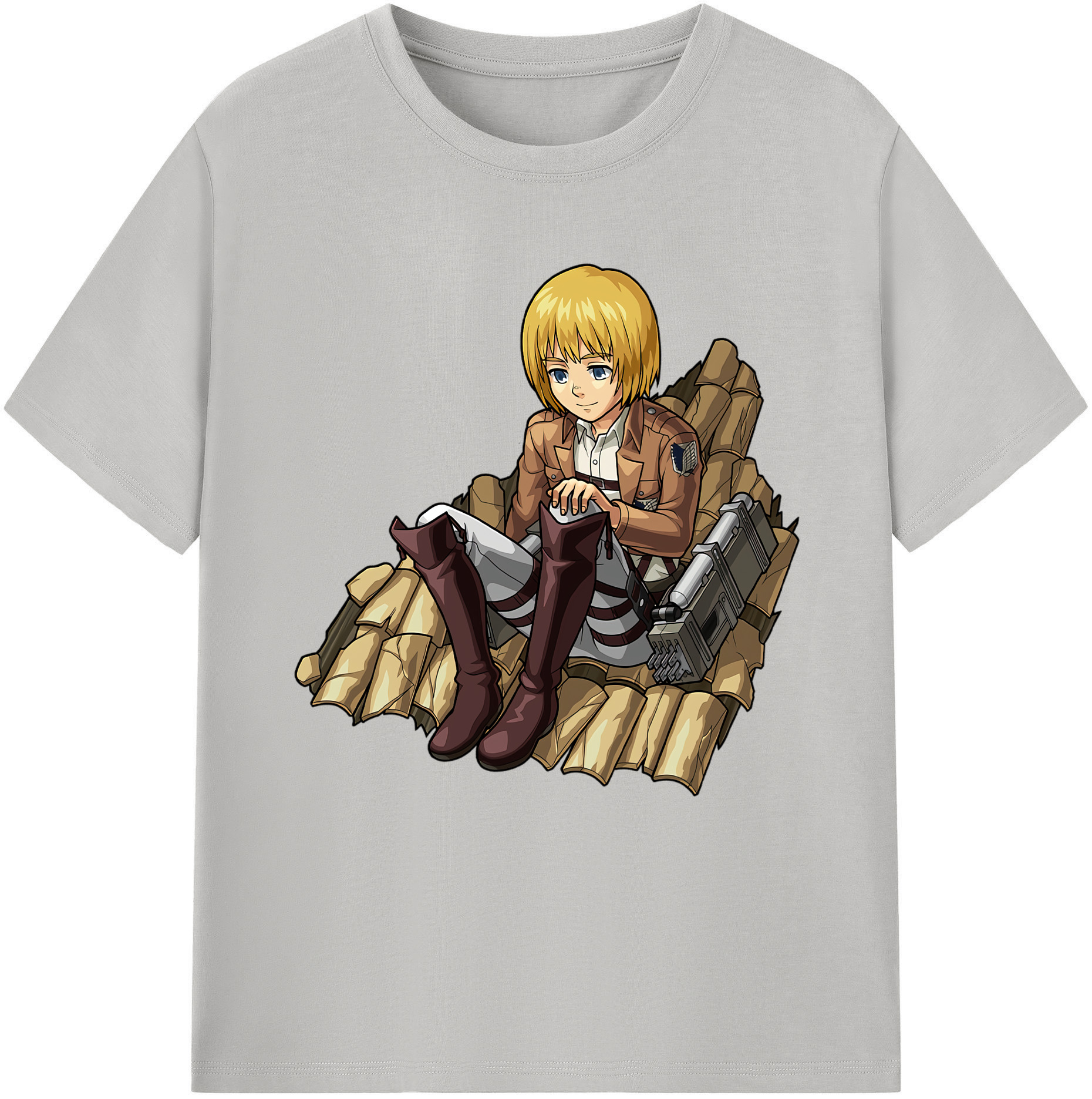 （画像用） 進撃の巨人 アルミン·アルレルト Attack on Titan Armin Arlert レディースカジュアルプリントTシャツ（綿100％）