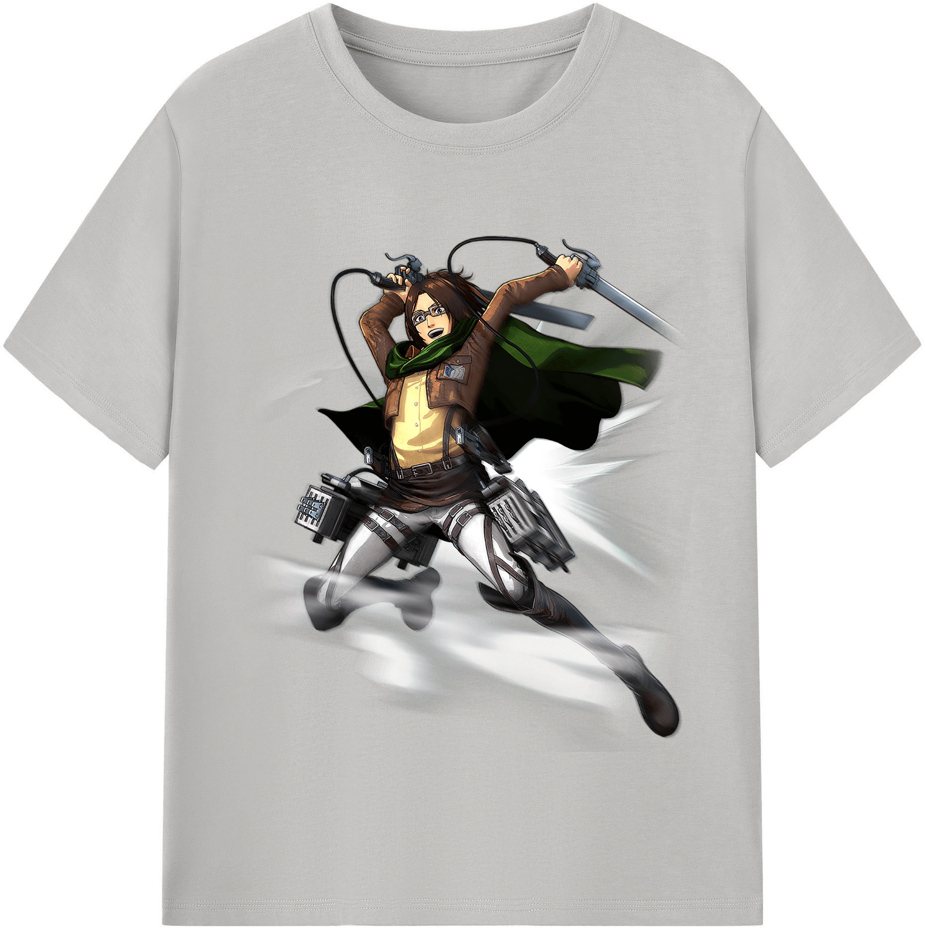 （画像用） 進撃の巨人 ハンジ·ゾエ Attack on Titan Hanji Zoe レディースカジュアルプリントTシャツ（綿100％）