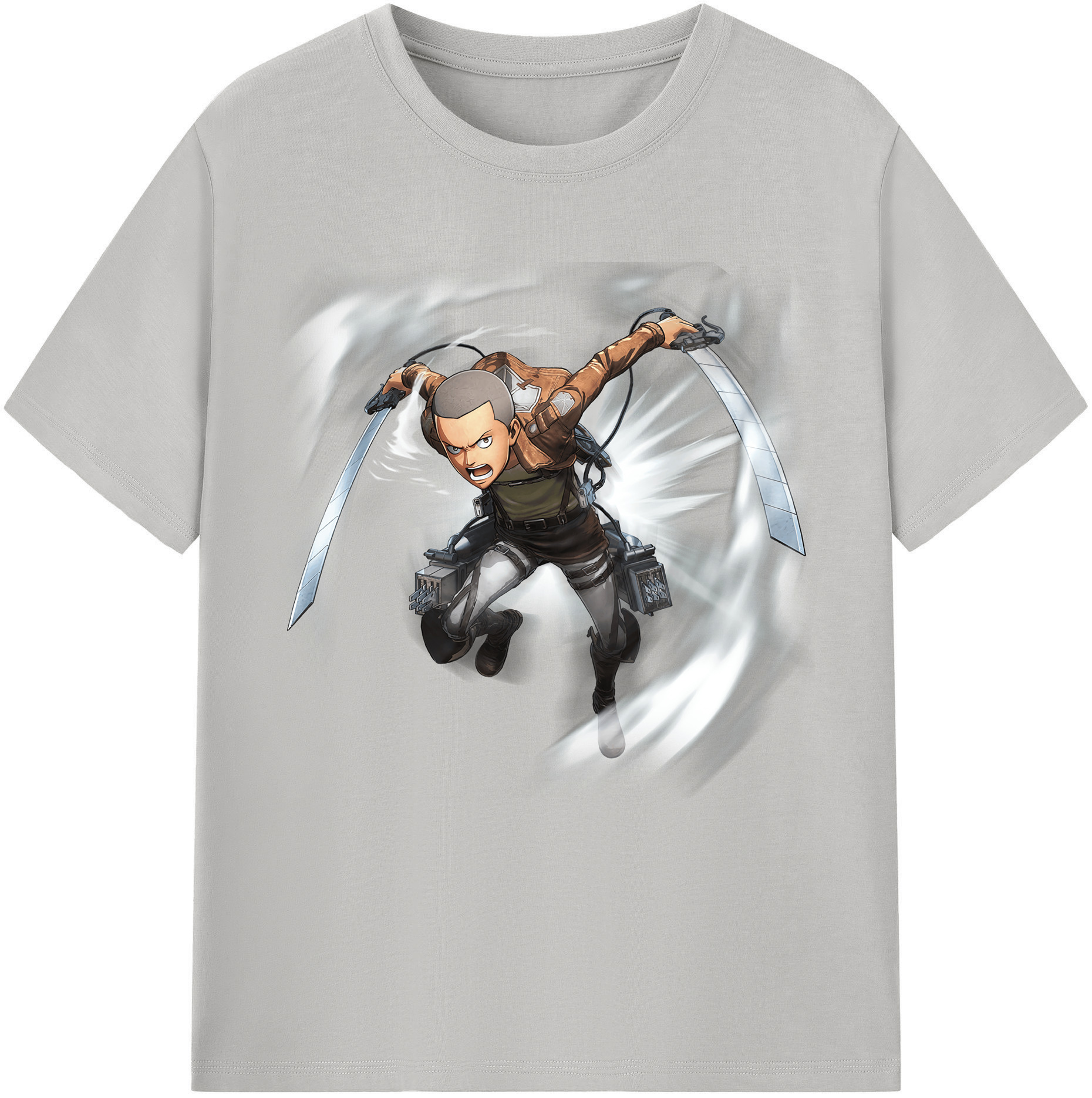 （画像用） 進撃の巨人 コニー·スプリンガー Attack on Titan Connie Springer レディースカジュアルプリントTシャツ（綿100％）