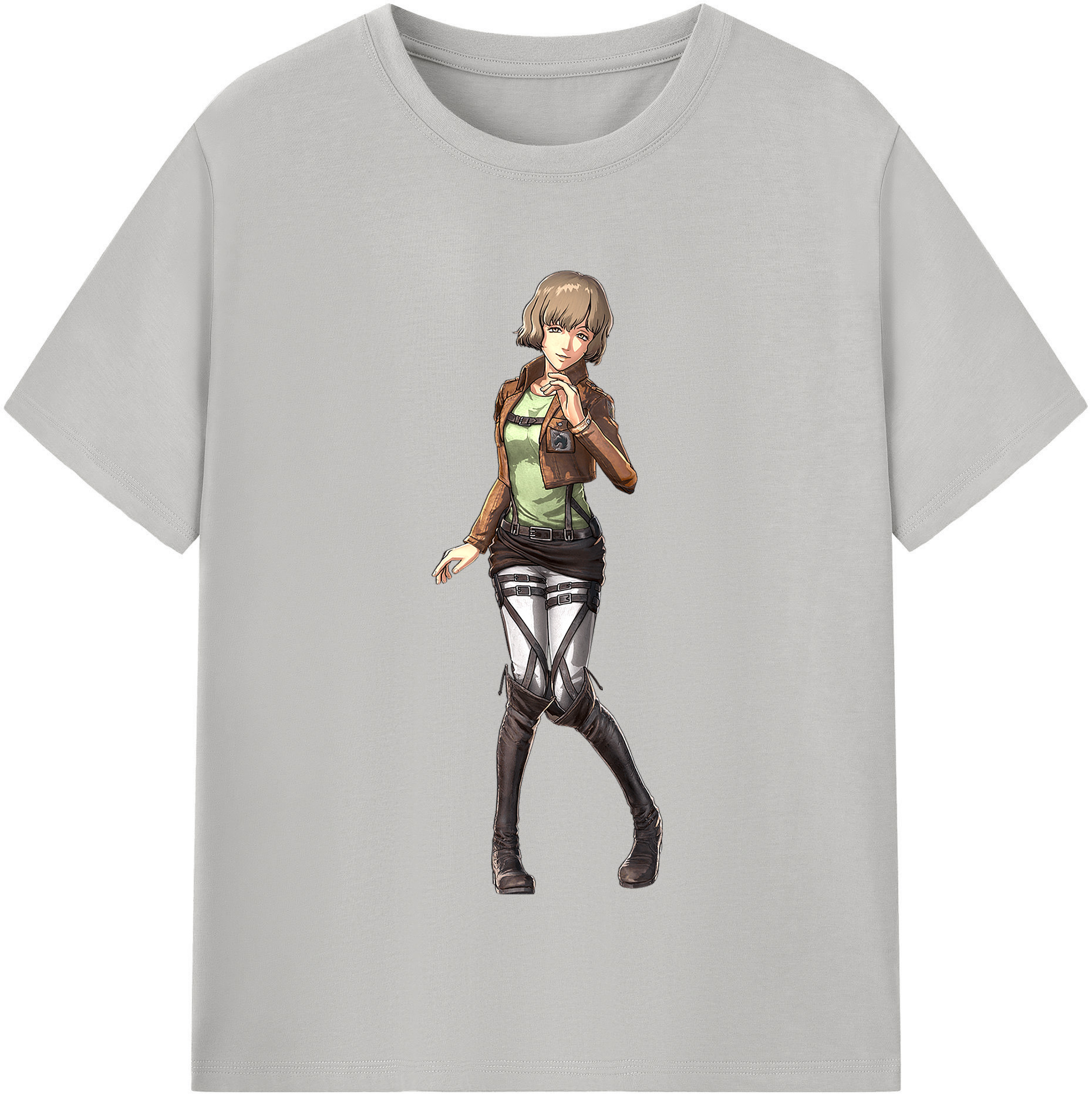 （画像用） 進撃の巨人 ヒツチ Attack on Titan Hitch レディースカジュアルプリントTシャツ（綿100％）