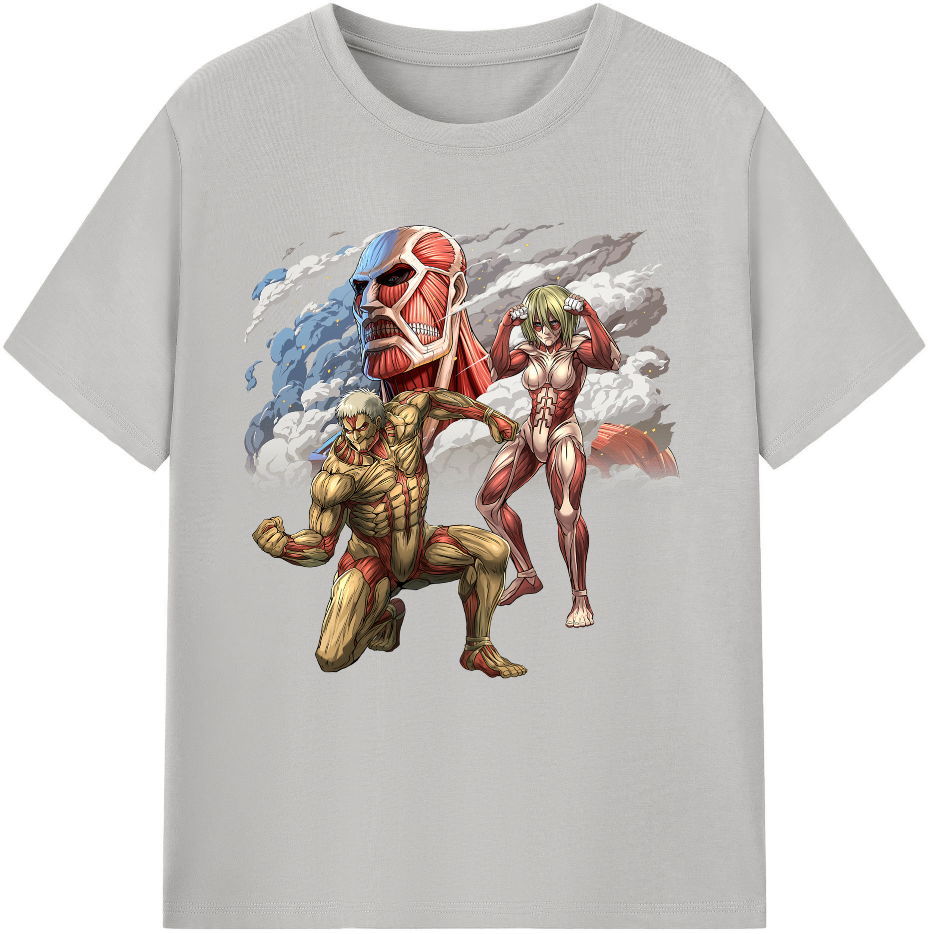 （画像用） 進撃の巨人 Attack on Titan レディースカジュアルプリントTシャツ（綿100％）