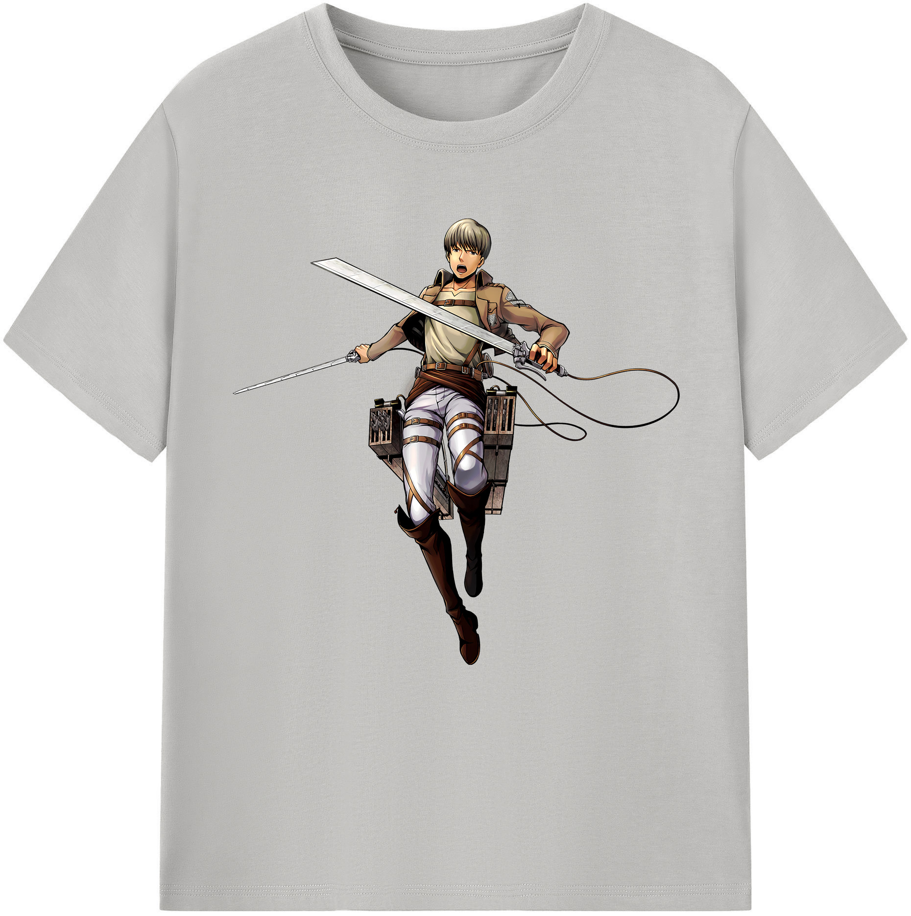 （画像用） 進撃の巨人 Attack on Titan レディースカジュアルプリントTシャツ（綿100％）