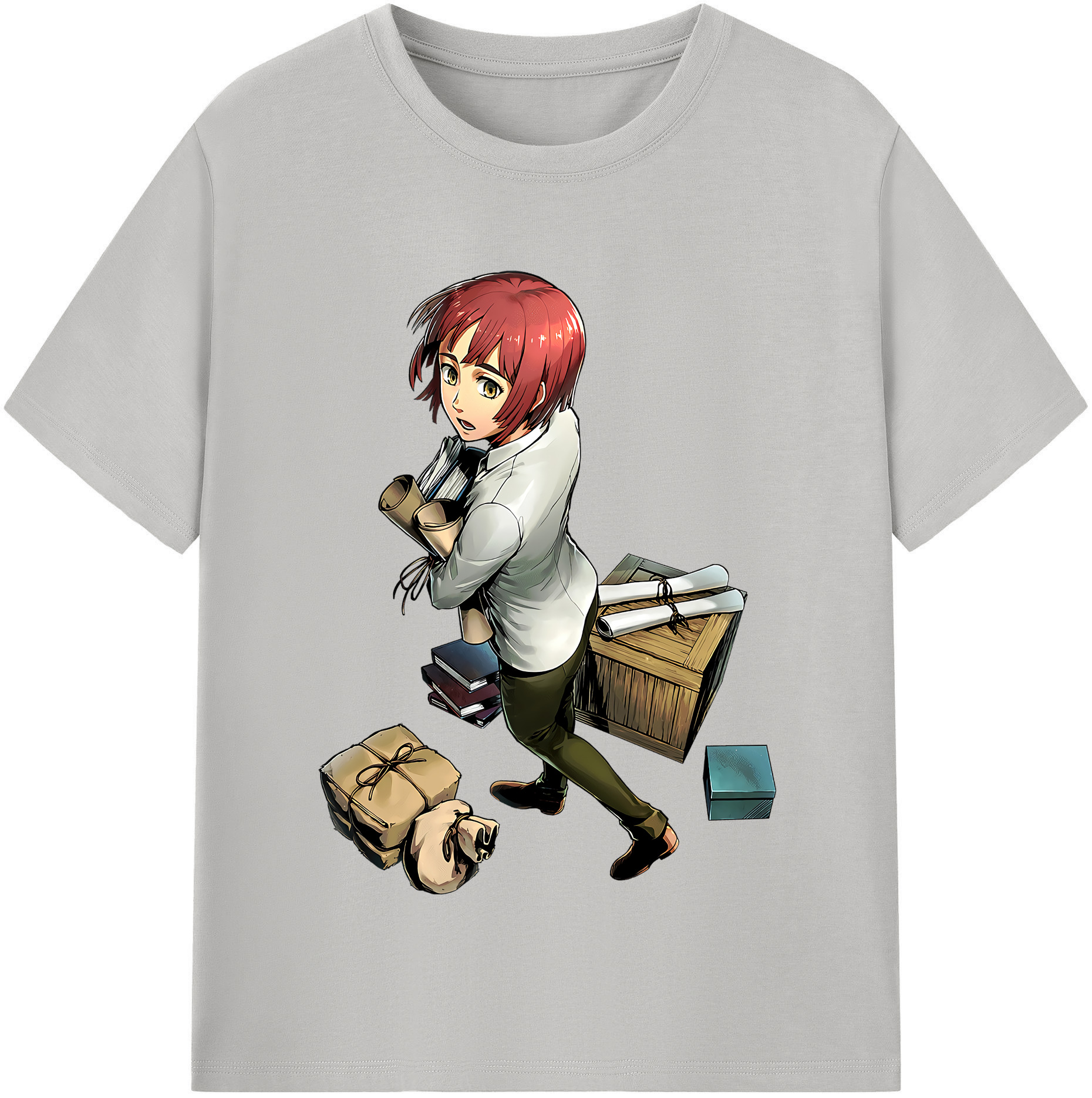 （画像用） 進撃の巨人 Attack on Titan レディースカジュアルプリントTシャツ（綿100％）