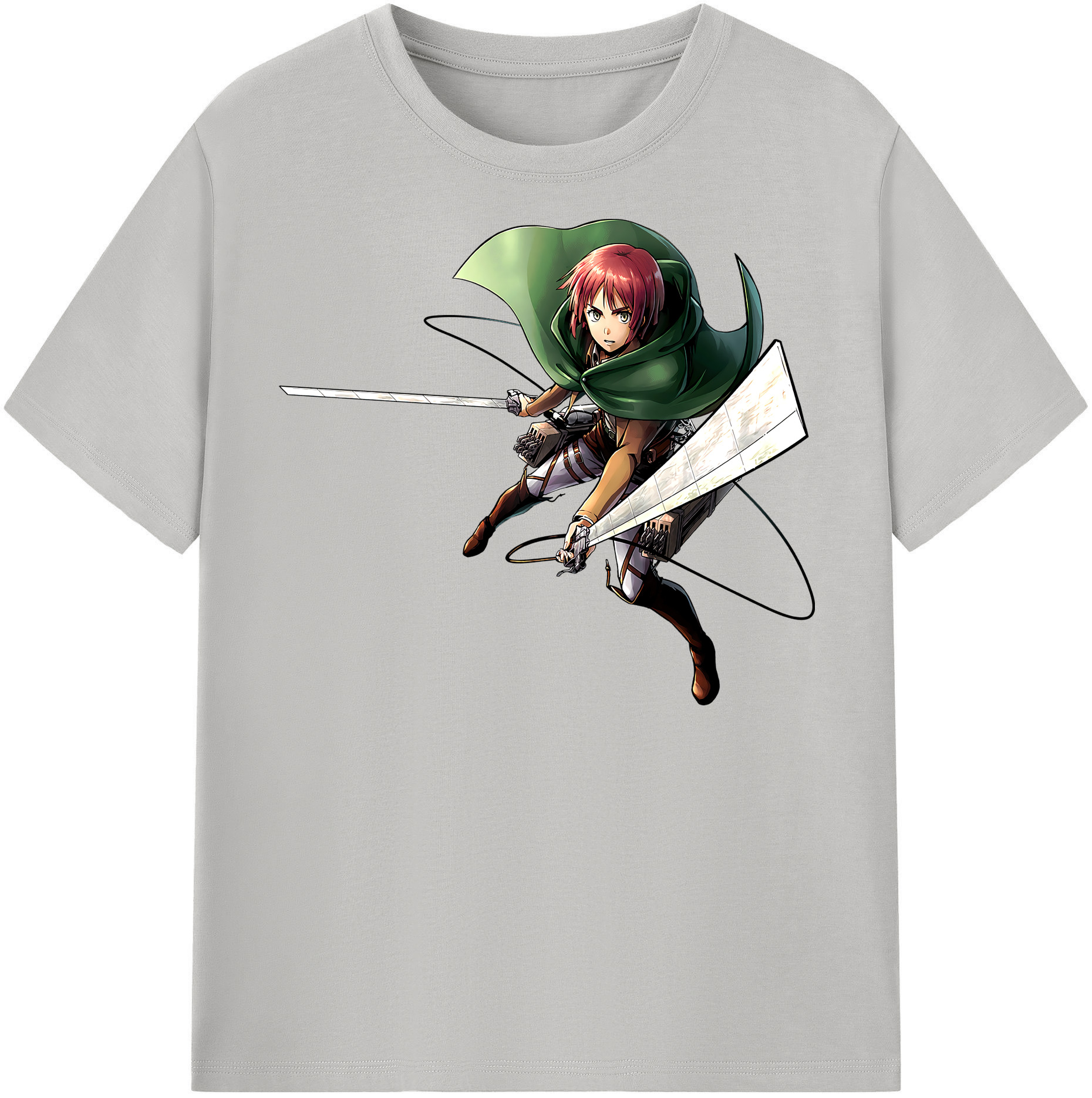 （画像用） 進撃の巨人 Attack on Titan レディースカジュアルプリントTシャツ（綿100％）