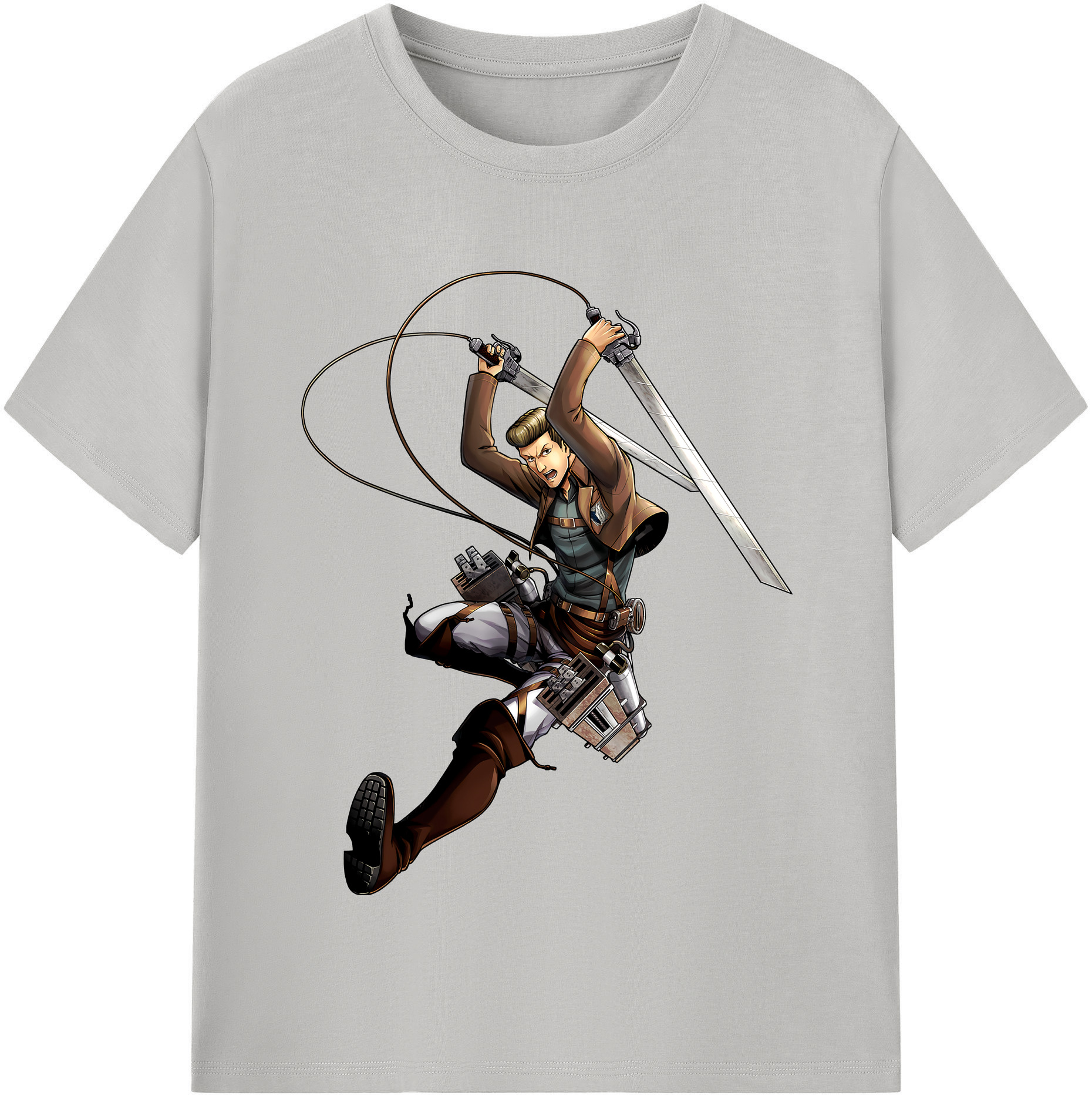（画像用） 進撃の巨人 Attack on Titan レディースカジュアルプリントTシャツ（綿100％）