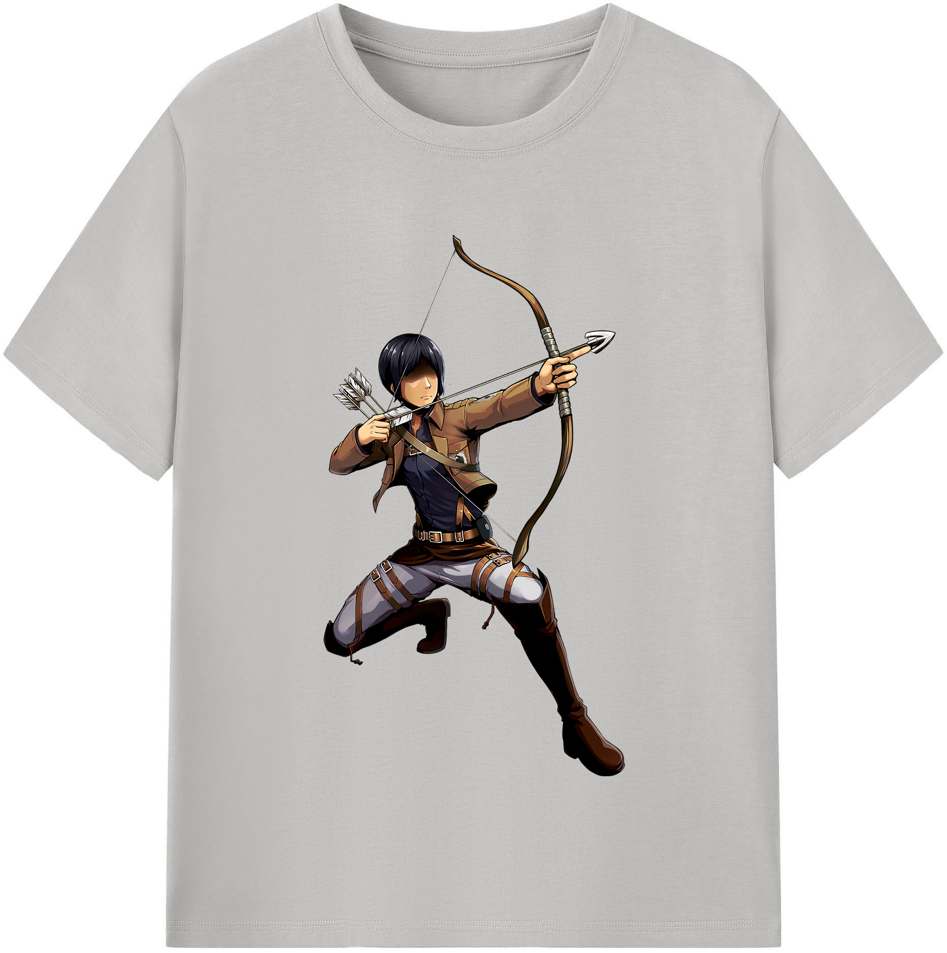 （画像用） 進撃の巨人 Attack on Titan レディースカジュアルプリントTシャツ（綿100％）