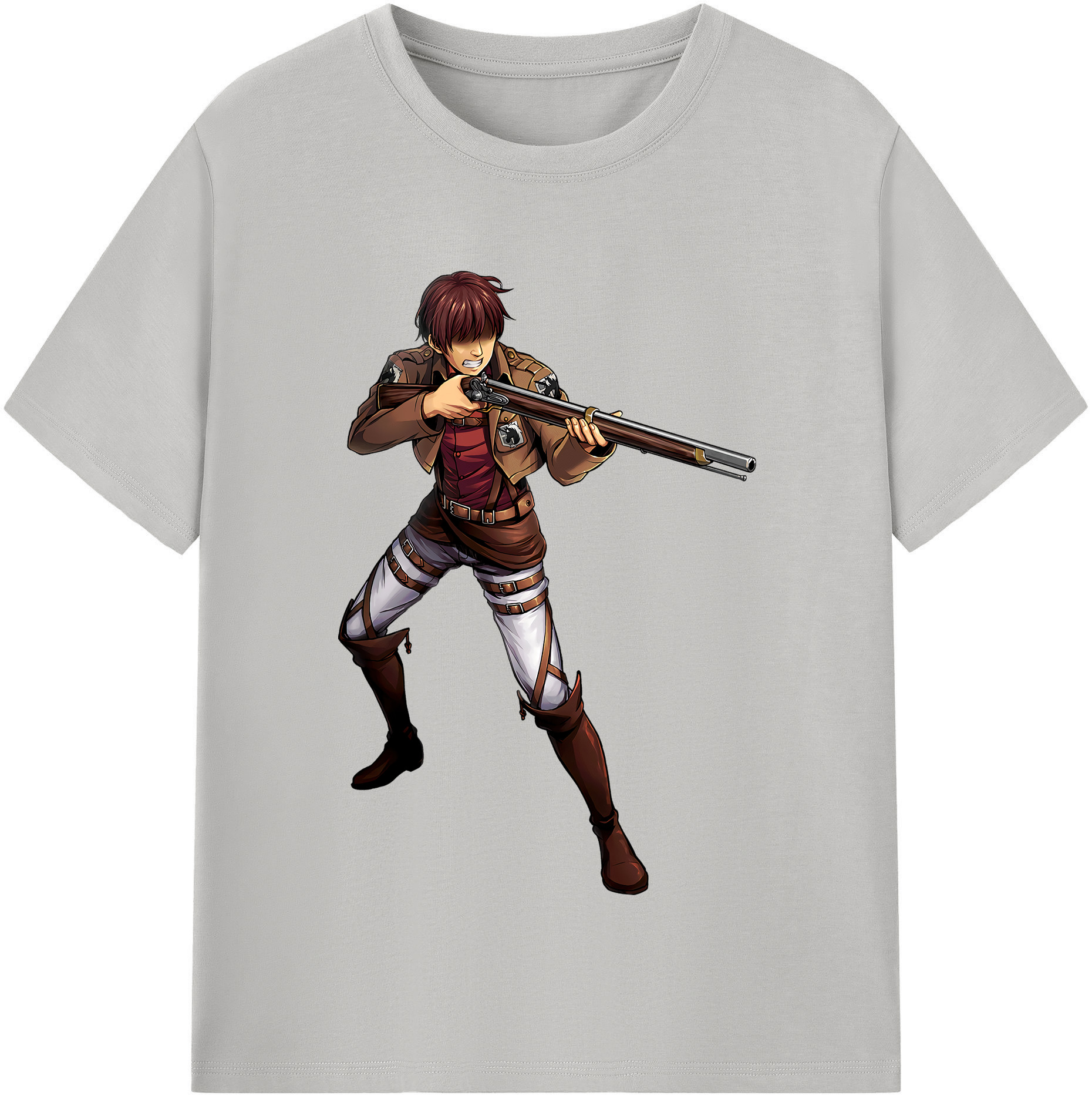（画像用） 進撃の巨人 Attack on Titan レディースカジュアルプリントTシャツ（綿100％）