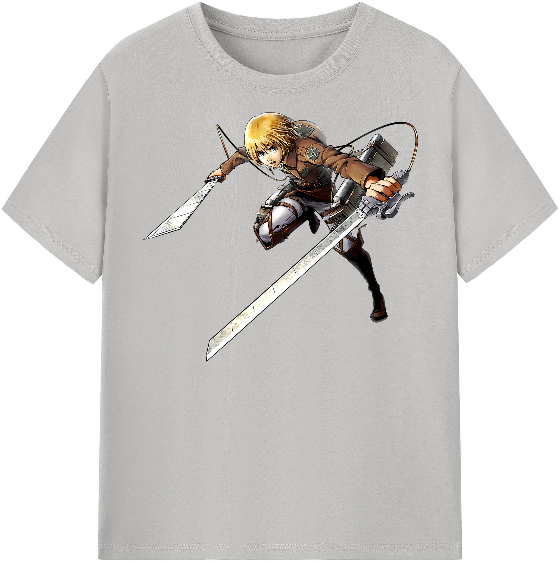 （画像用） 進撃の巨人 アルミン·アルレルト Attack on Titan Armin Arlert レディースカジュアルプリントTシャツ（綿100％）
