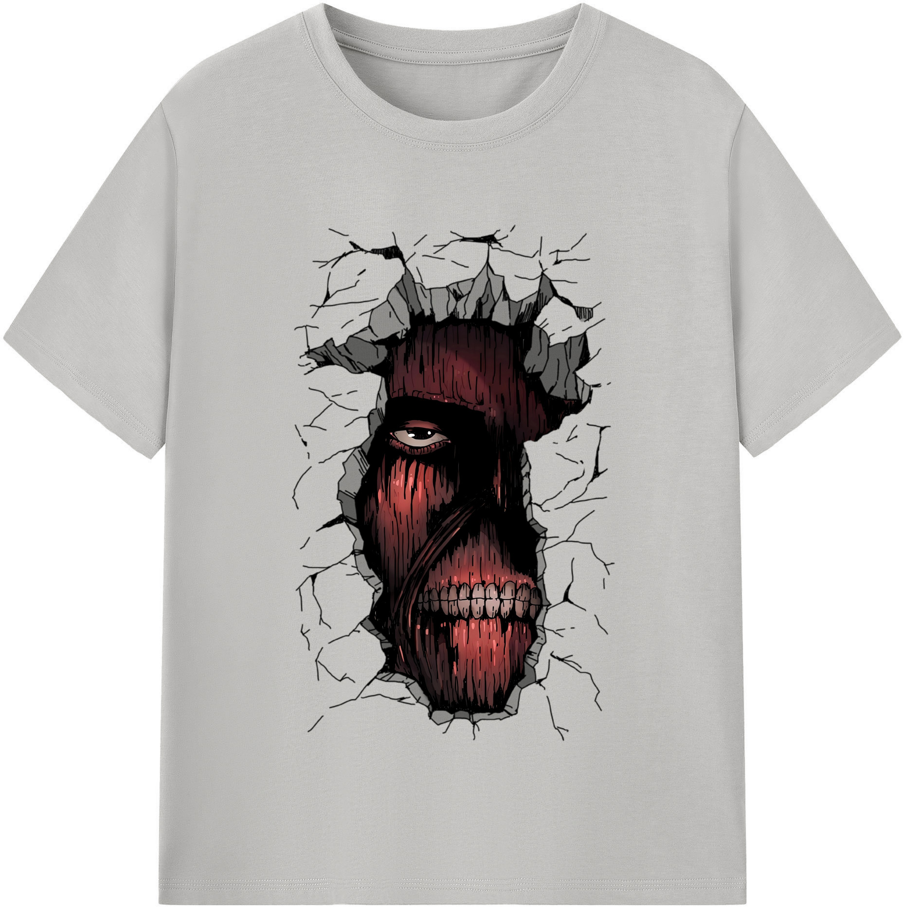 （画像用） 進撃の巨人 Attack on Titan レディースカジュアルプリントTシャツ（綿100％）